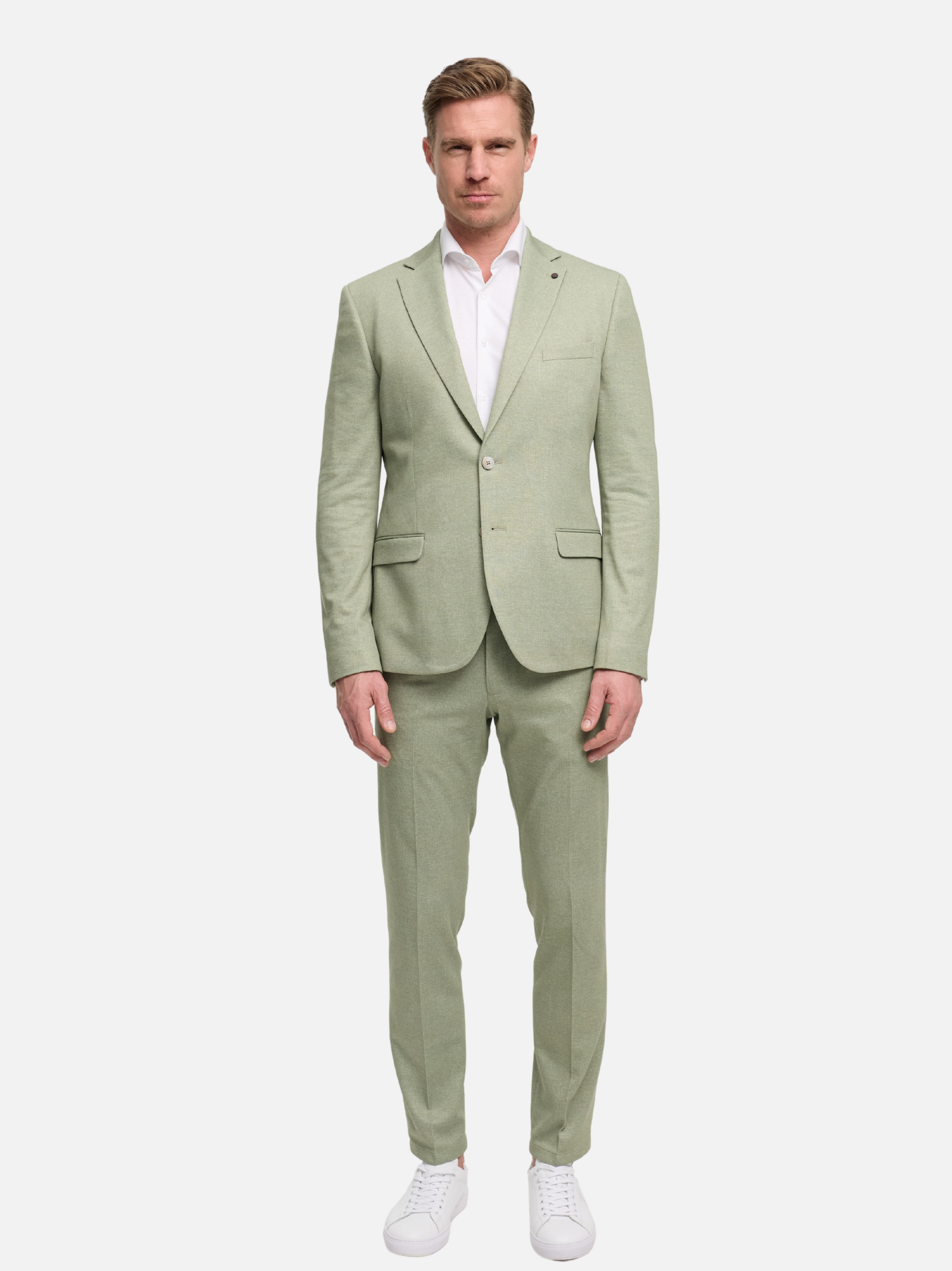 Herren Jersey Anzug in Lt. Green, Seitenansicht