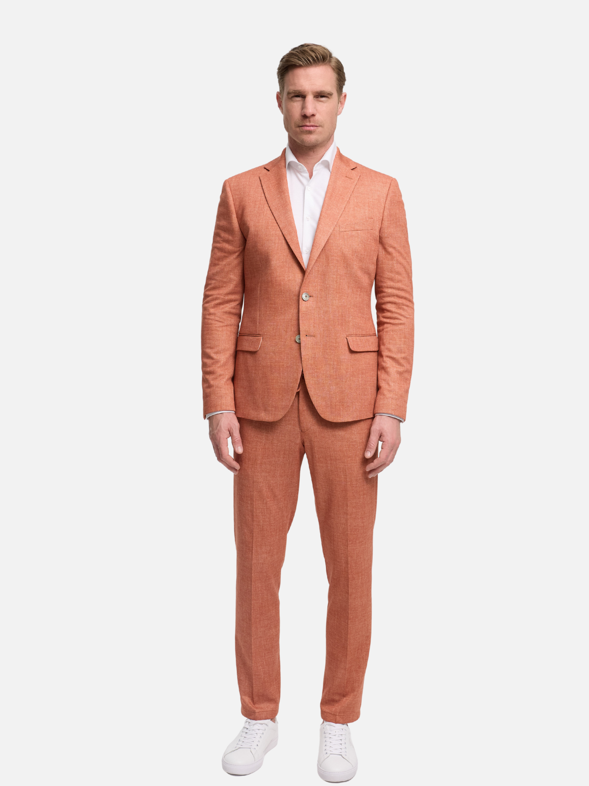 Herren Jersey Anzug in Dk. Orange, Seitenansicht