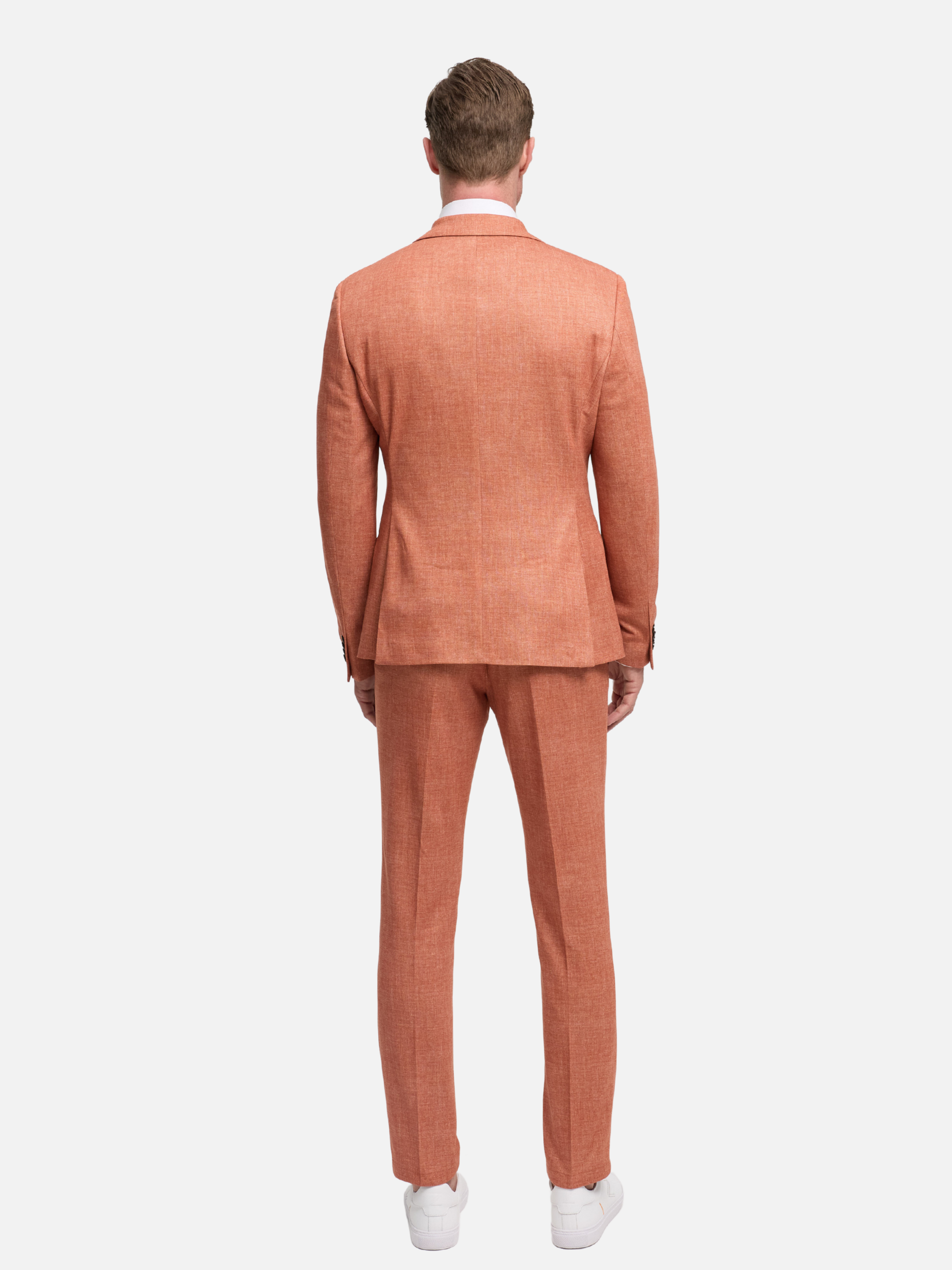 Herren Jersey Anzug in Dk. Orange, Detailansicht