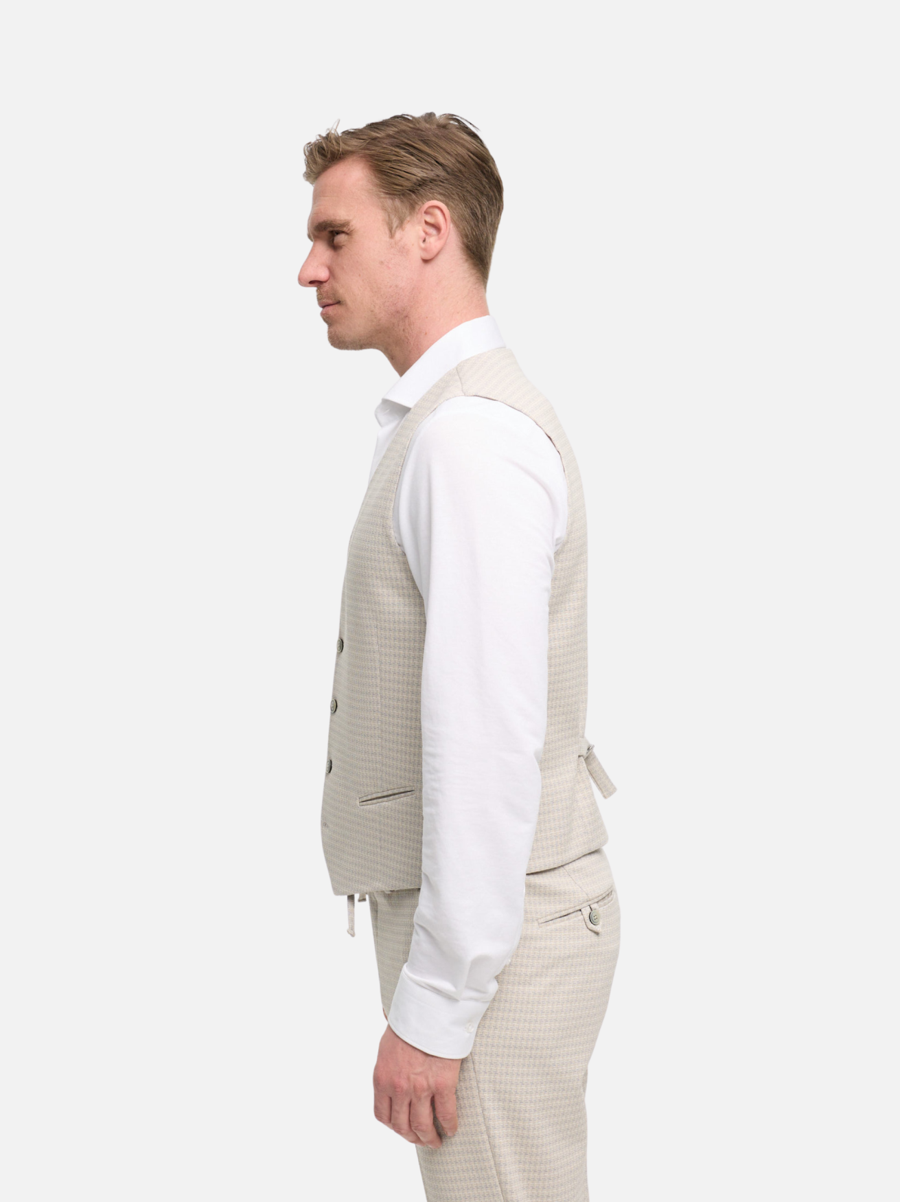 Herren Weste DiWesley in Med. Beige, Seitenansicht