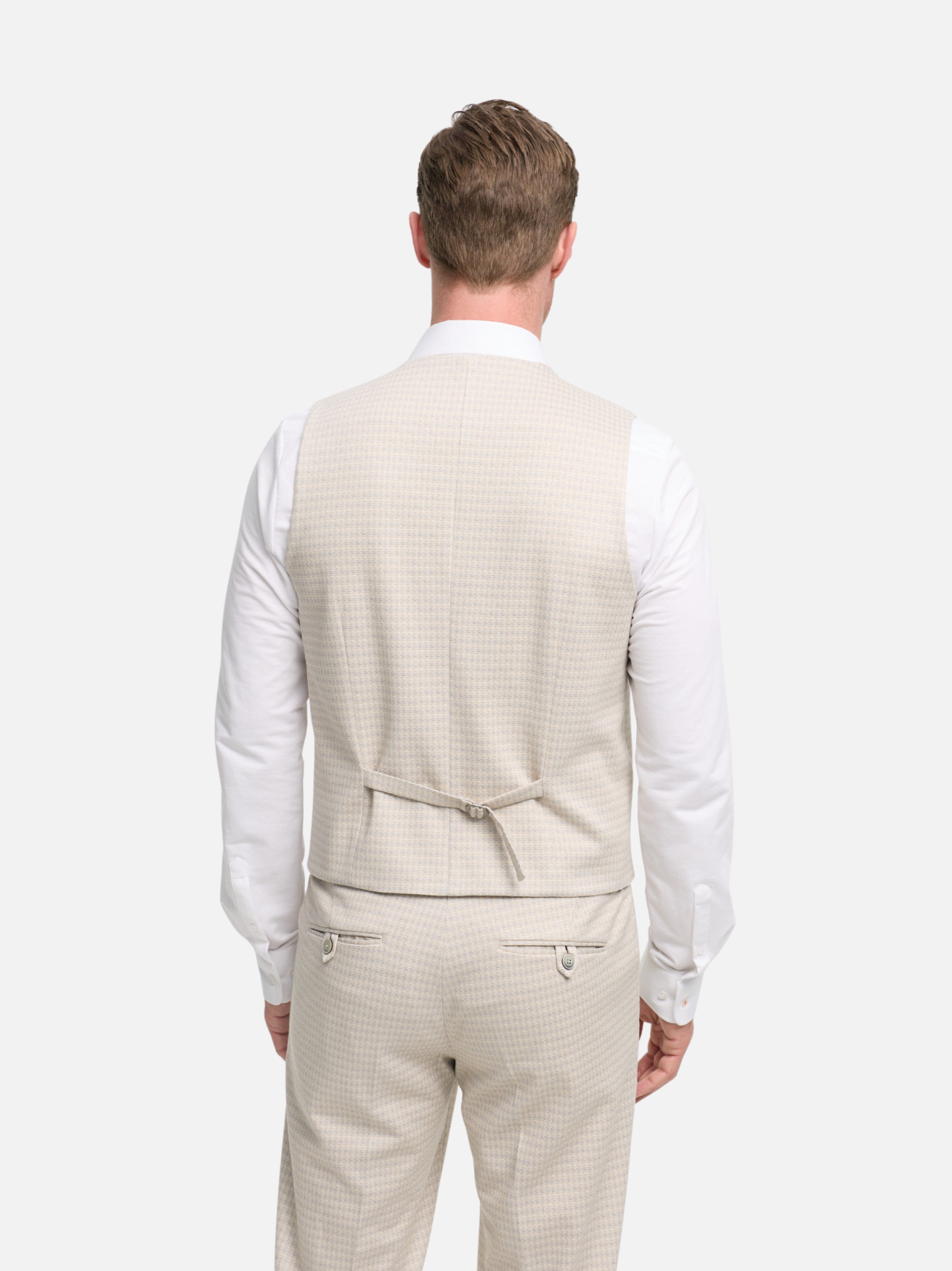 Herren Weste DiWesley in Med. Beige, Rückansicht