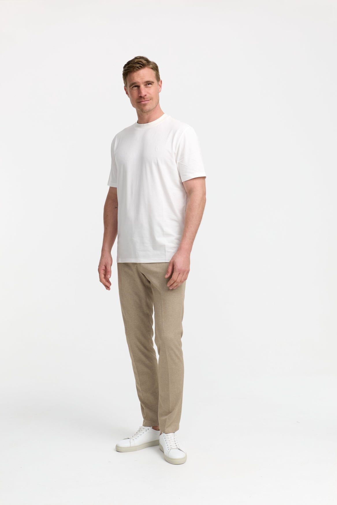 Herren T-Shirt DiFlo in Offwhite, Vorderansicht