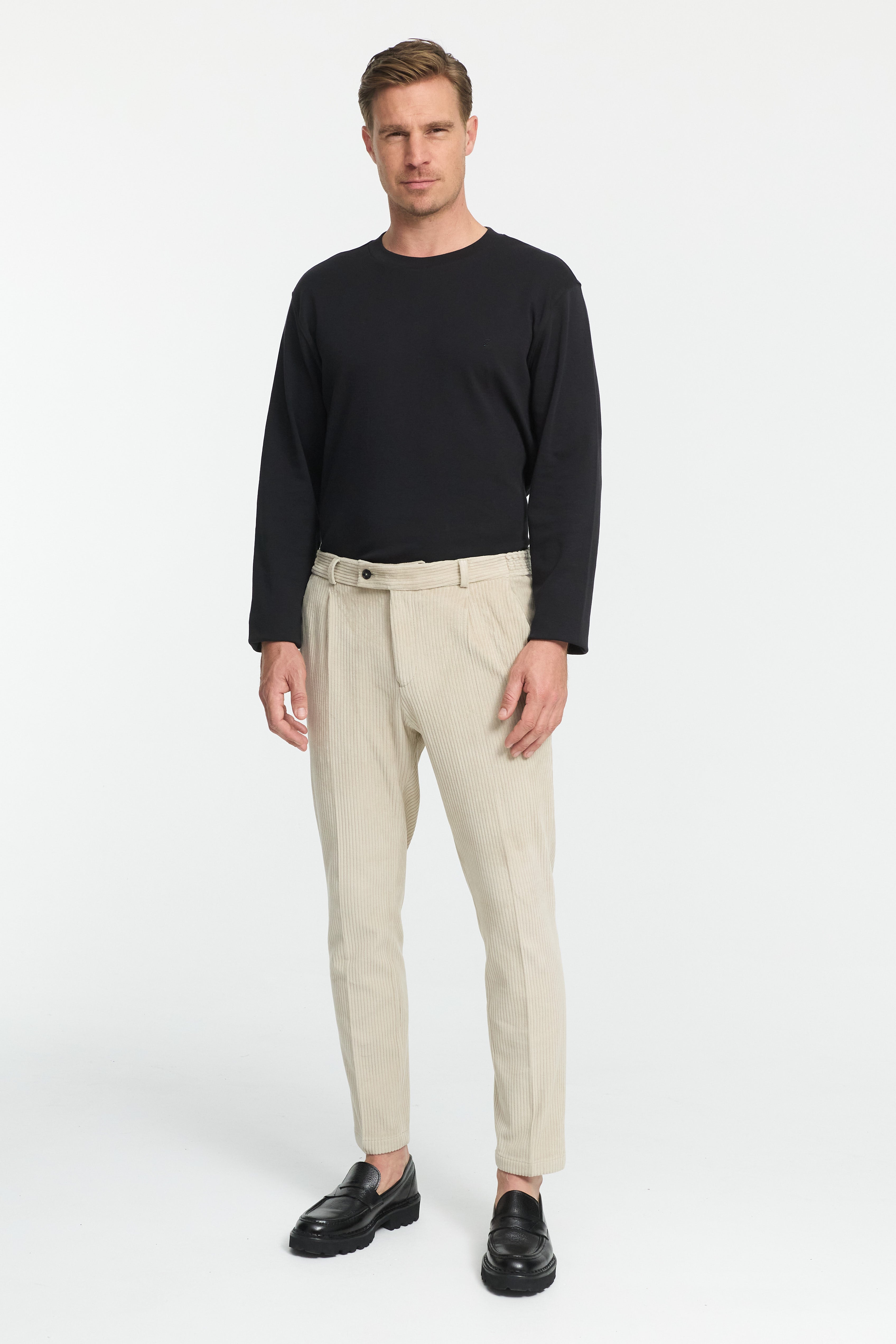 Jersey Cord Anzughose DiCliffer SE 232619-220 Beige