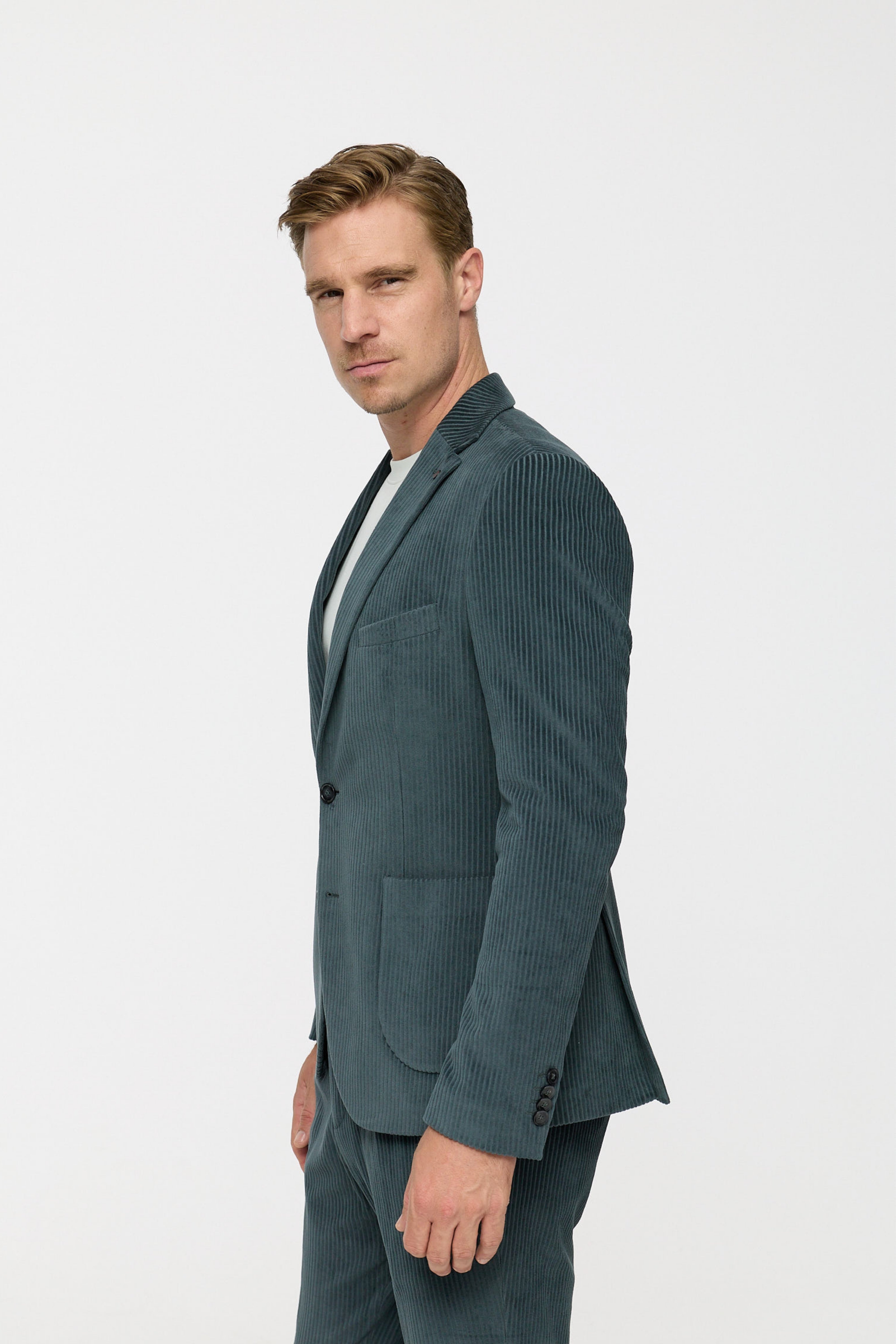 Jersey Cord Sakko DiNick AT 232619-390 Dark Grey