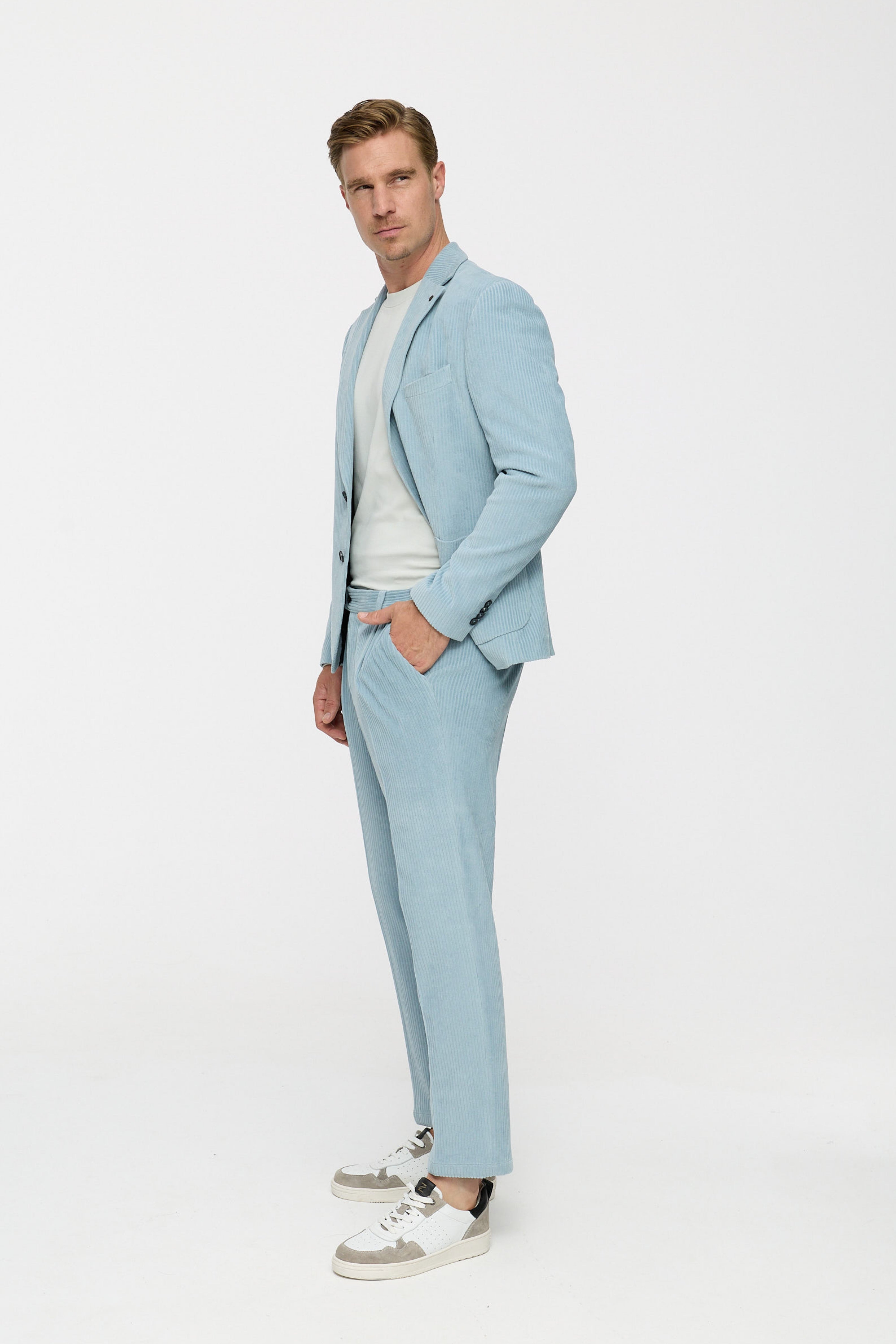 Jersey Cord Sakko DiNick AT 232619-630 Light Blue