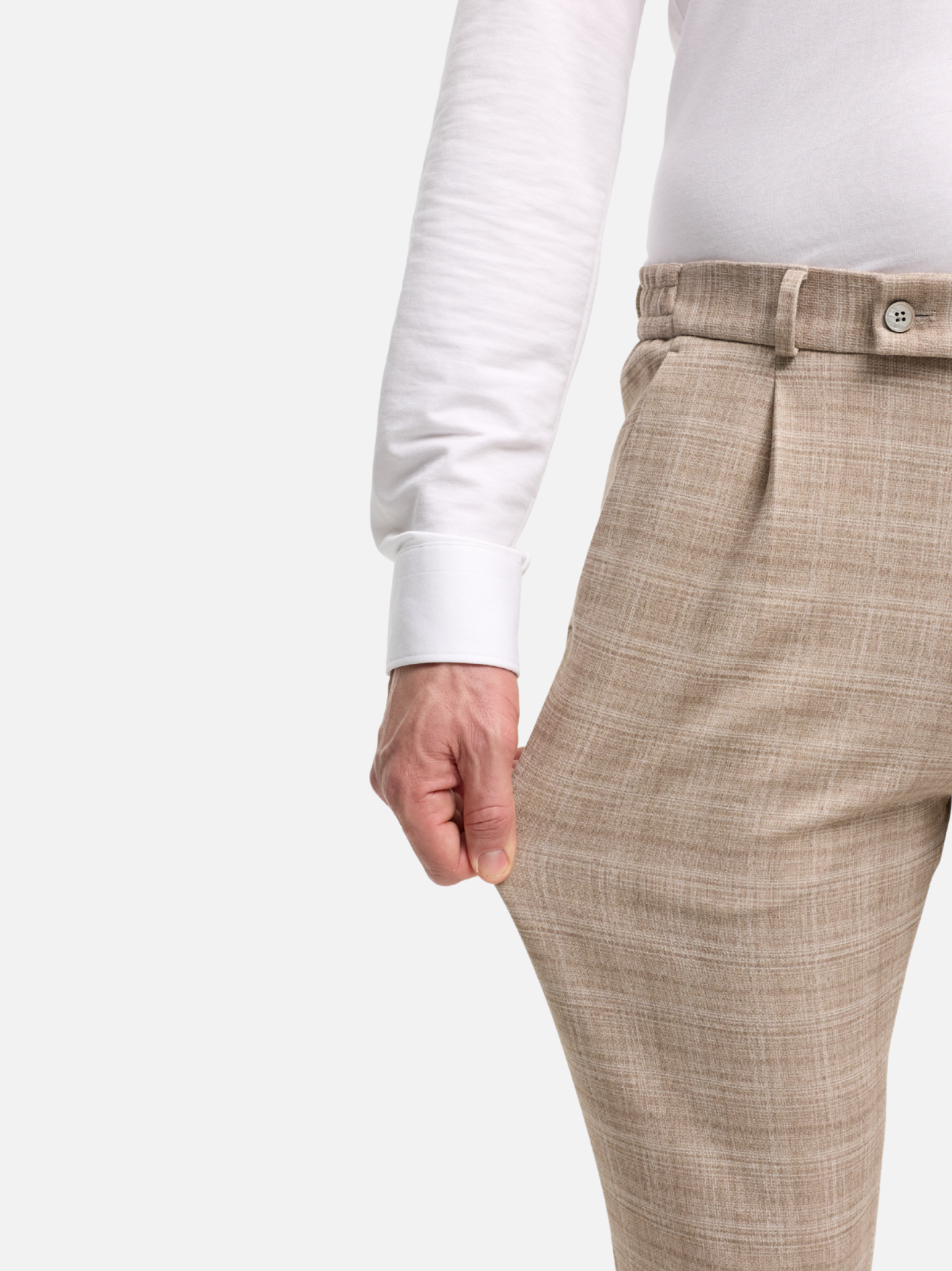 Herren Hose DiCliffer36 SE in Dk. Beige, Detailansicht