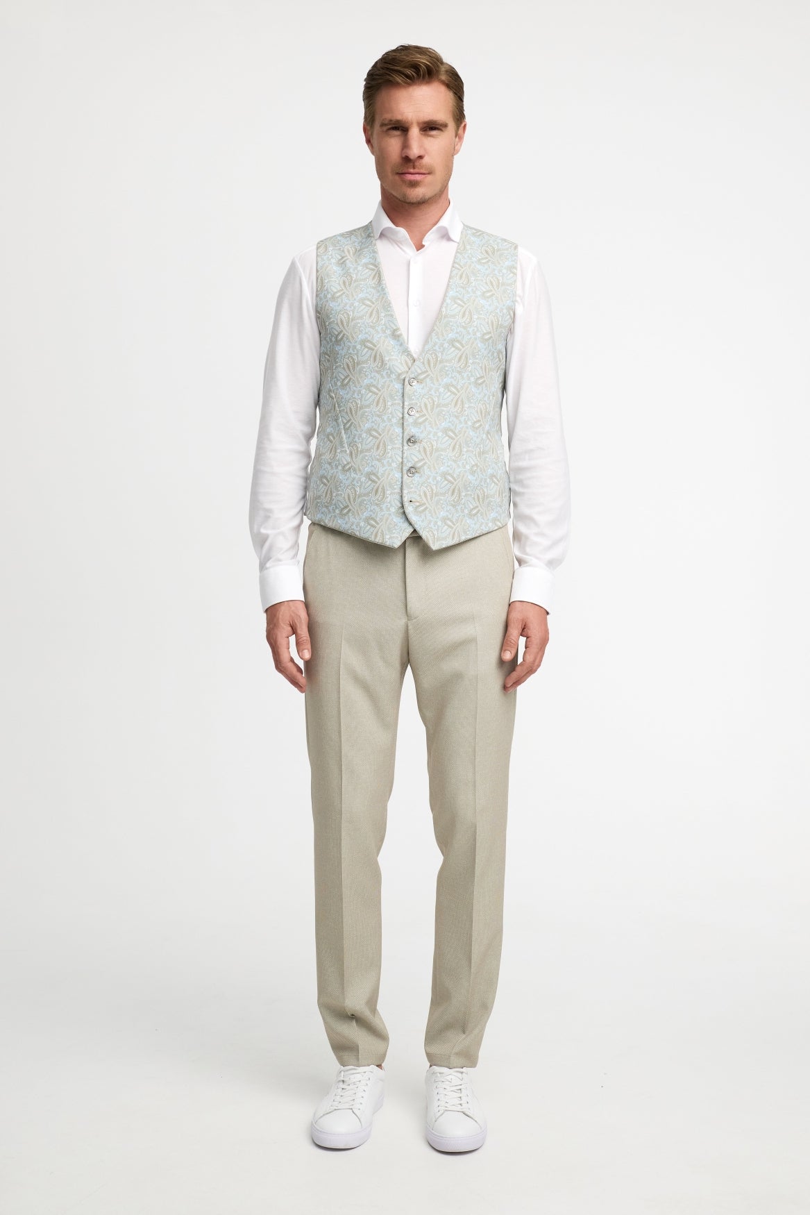 DiWesley Anzugweste Slim Fit | Lt. Beige