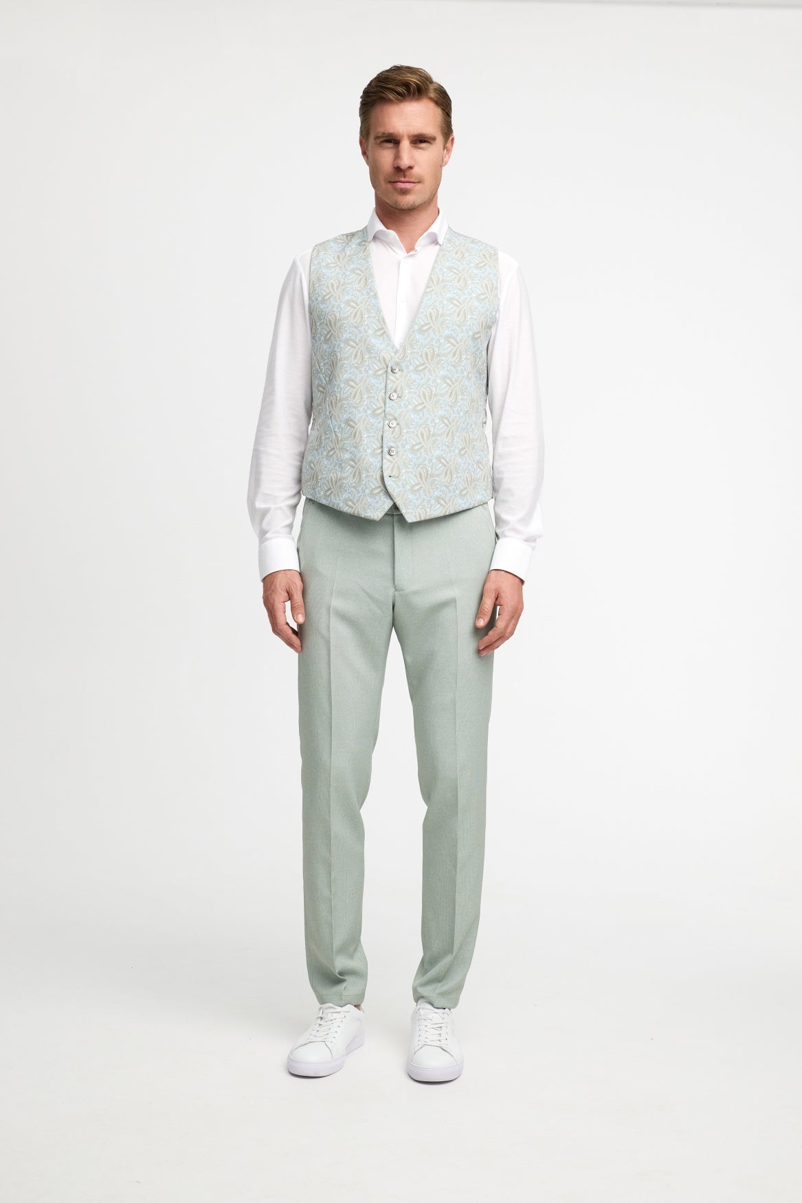 DiWesley Anzugweste Slim Fit | Lt. Green