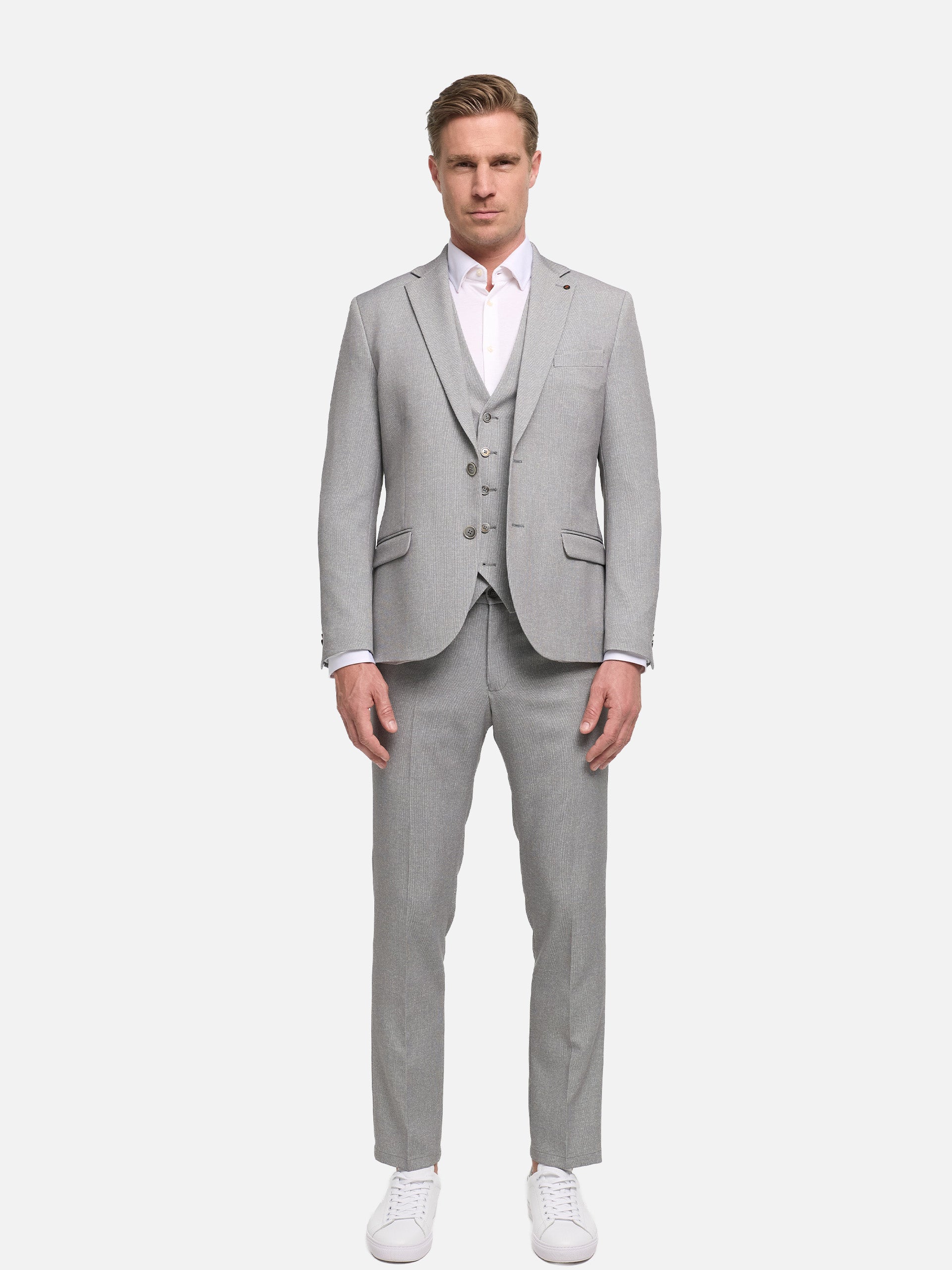 Herren Anzug in Med. Grey, Vorderansicht