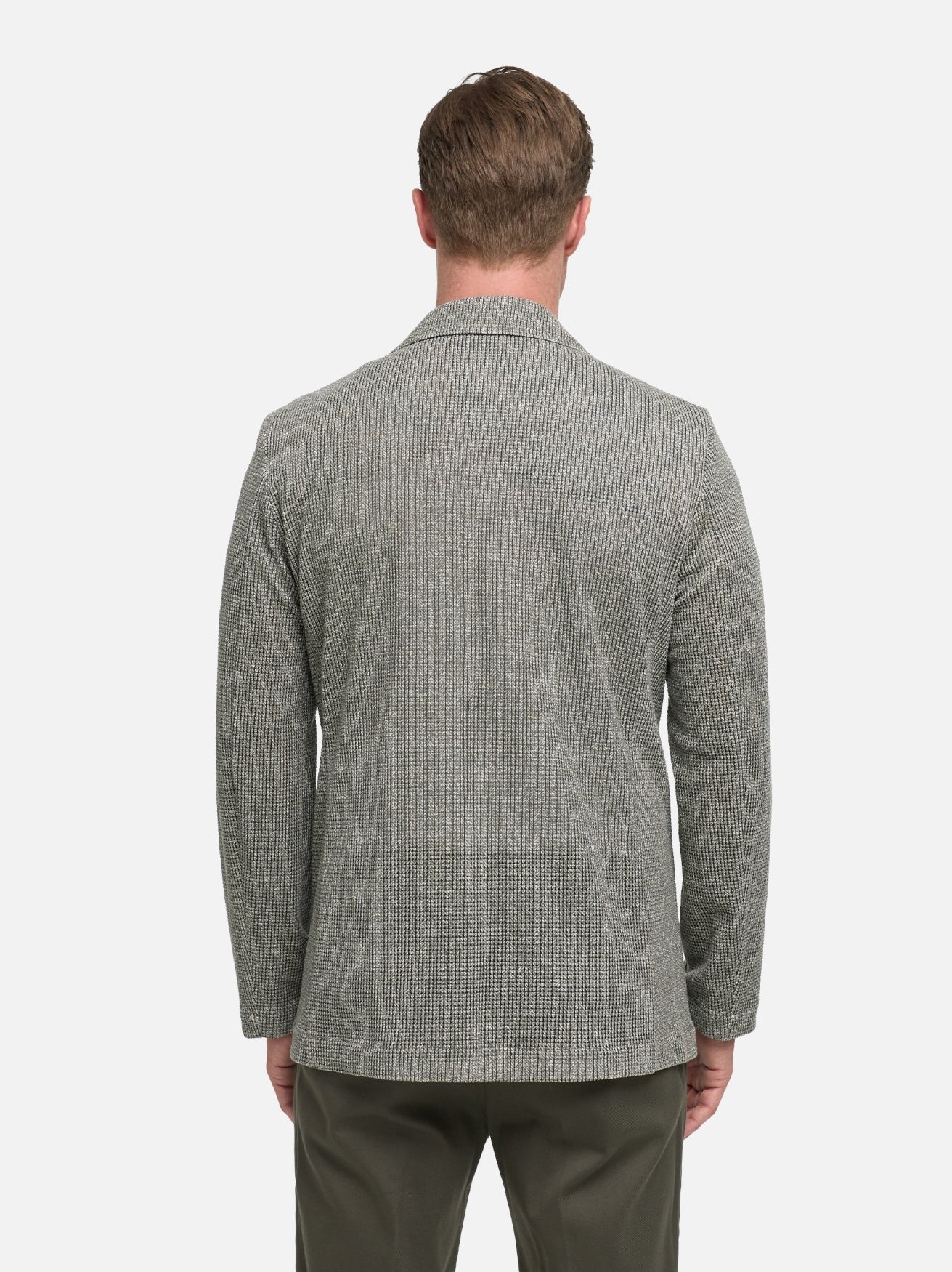 Herren Sakko DiFab in Olive-Grey, Rückansicht