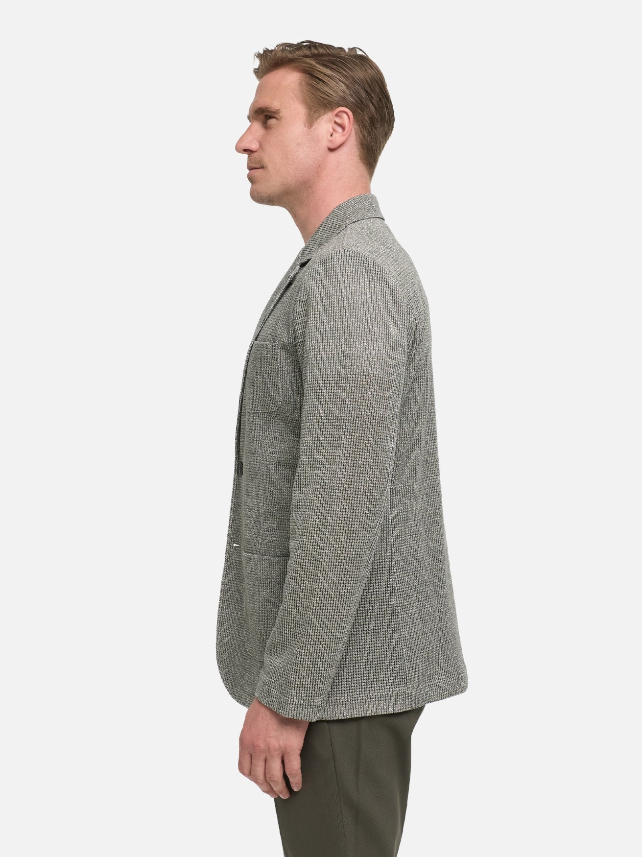 Herren Sakko DiFab in Olive-Grey, Seitenansicht