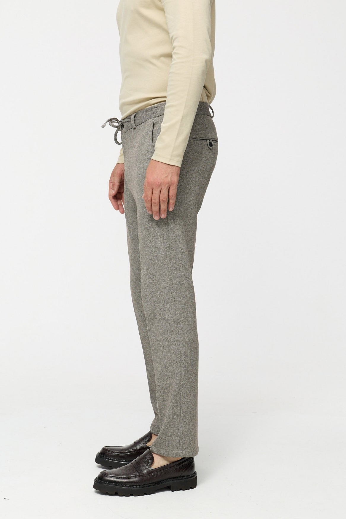 Herren Hose DiSpartaflex SE in Med. Beige, Seitenansicht