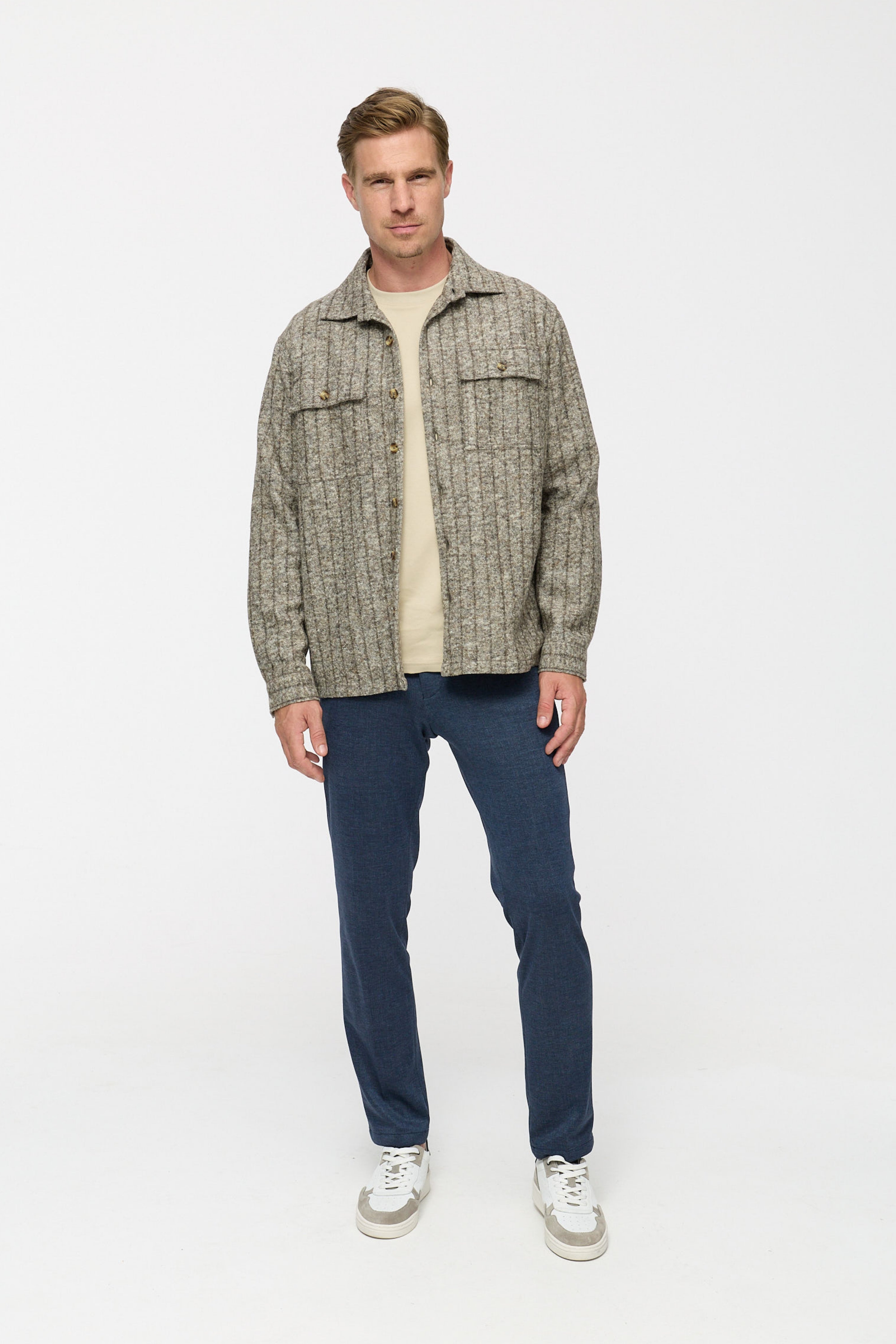 Overshirt DiTyler 252661-770 Beige Striped