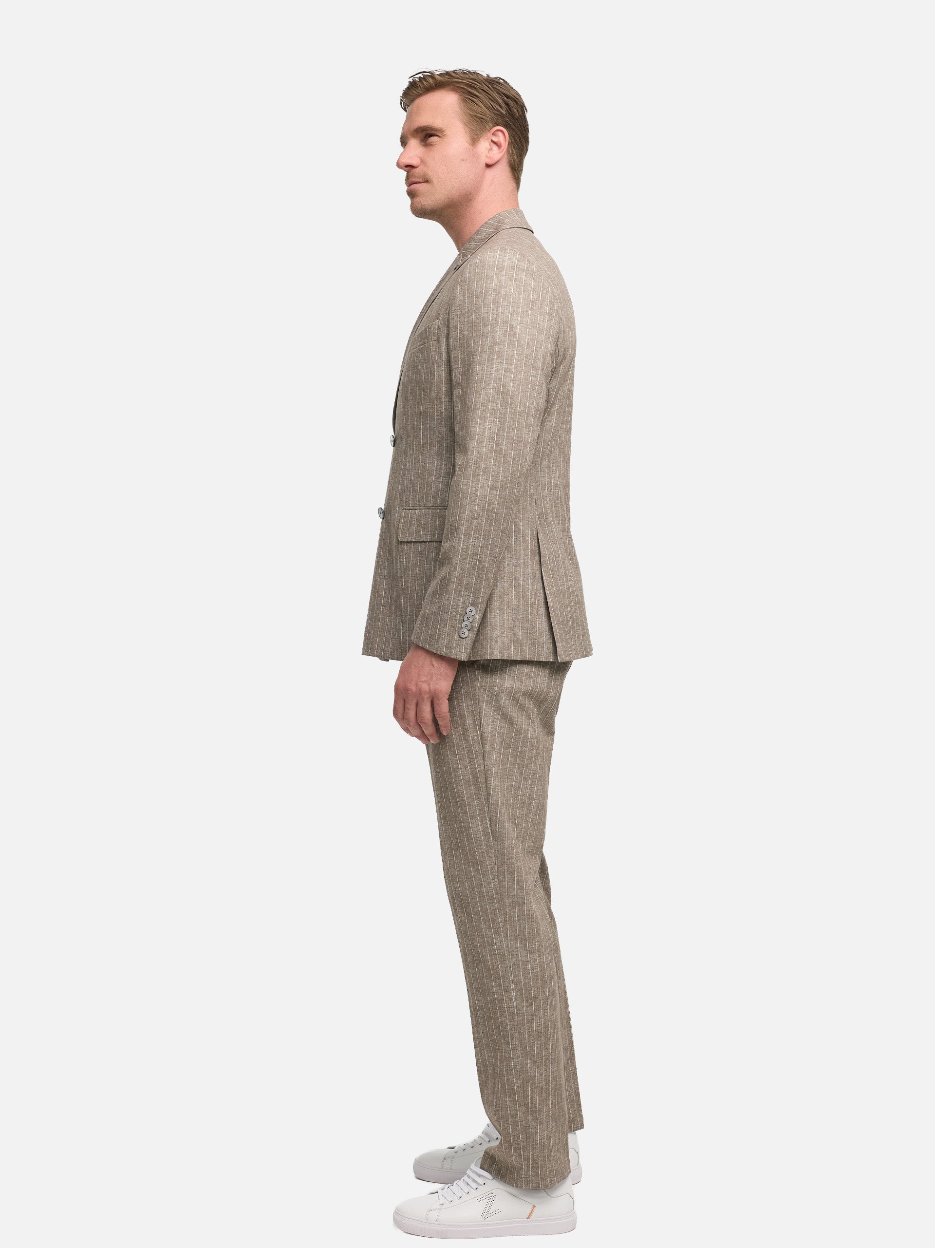 Herren Anzug in Dk. Beige, Seitenansicht