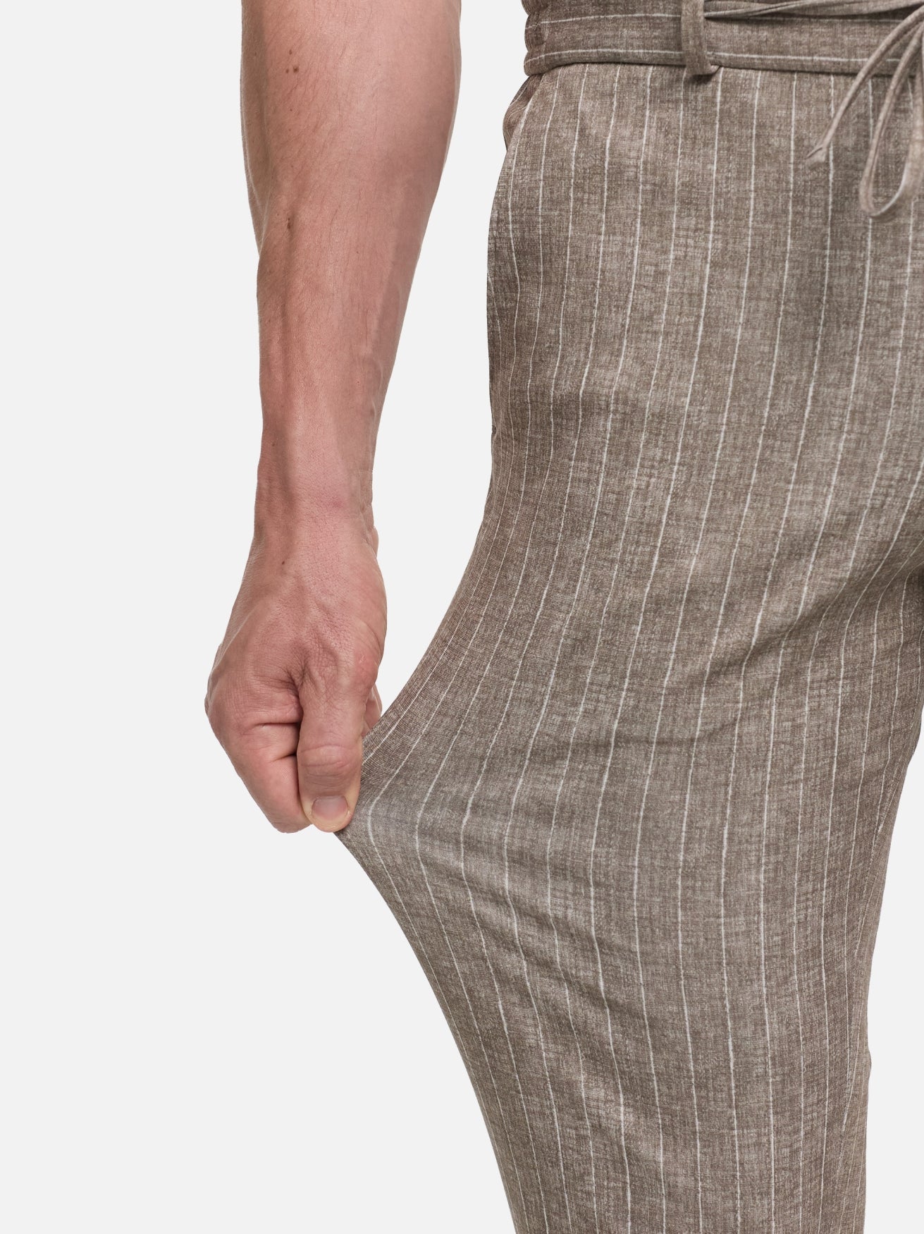 Herren Hose DiSpartaflex SE in Dk. Beige, Detailansicht