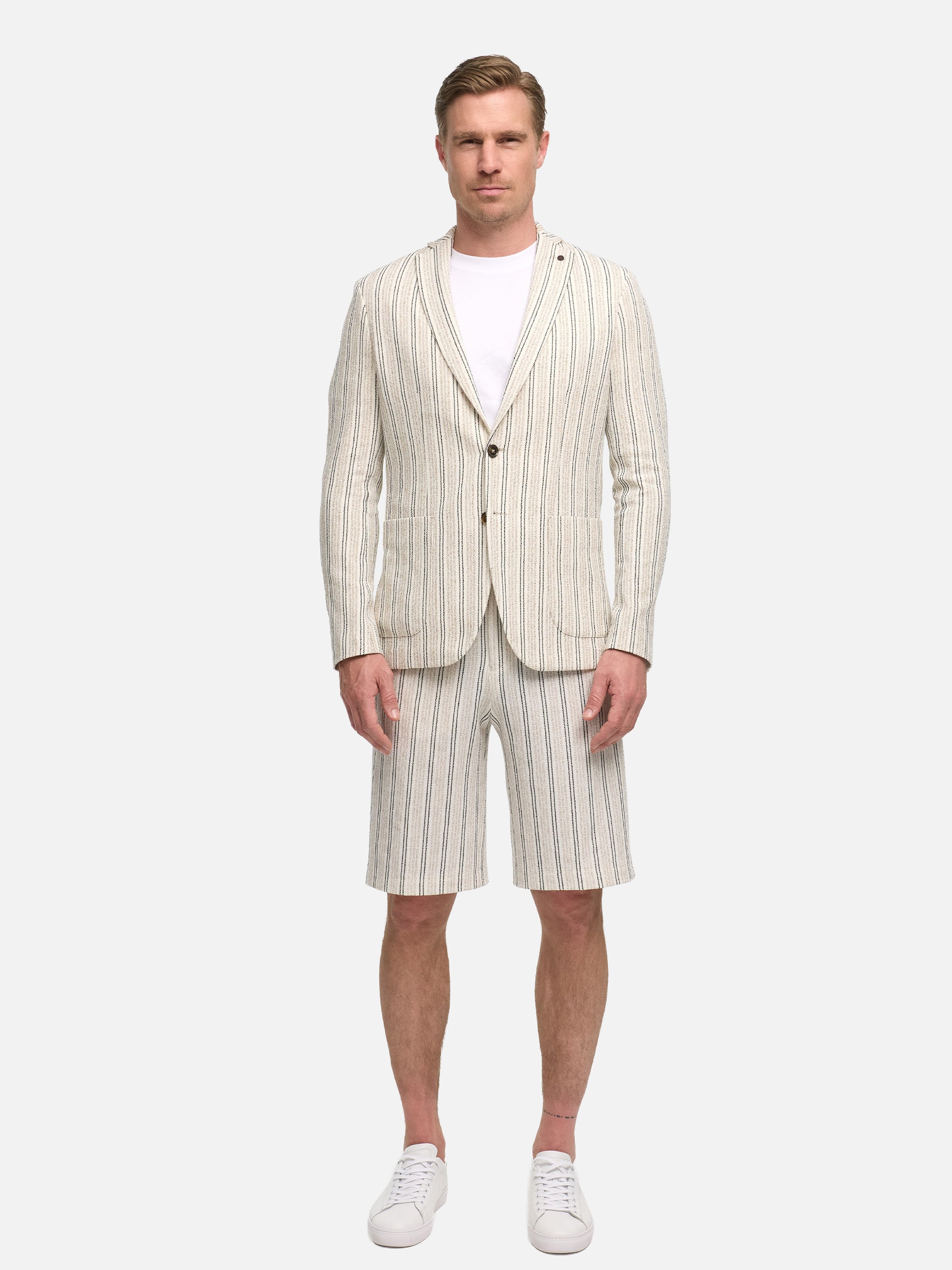 Jersey Anzug Slim Fit | Med. Beige