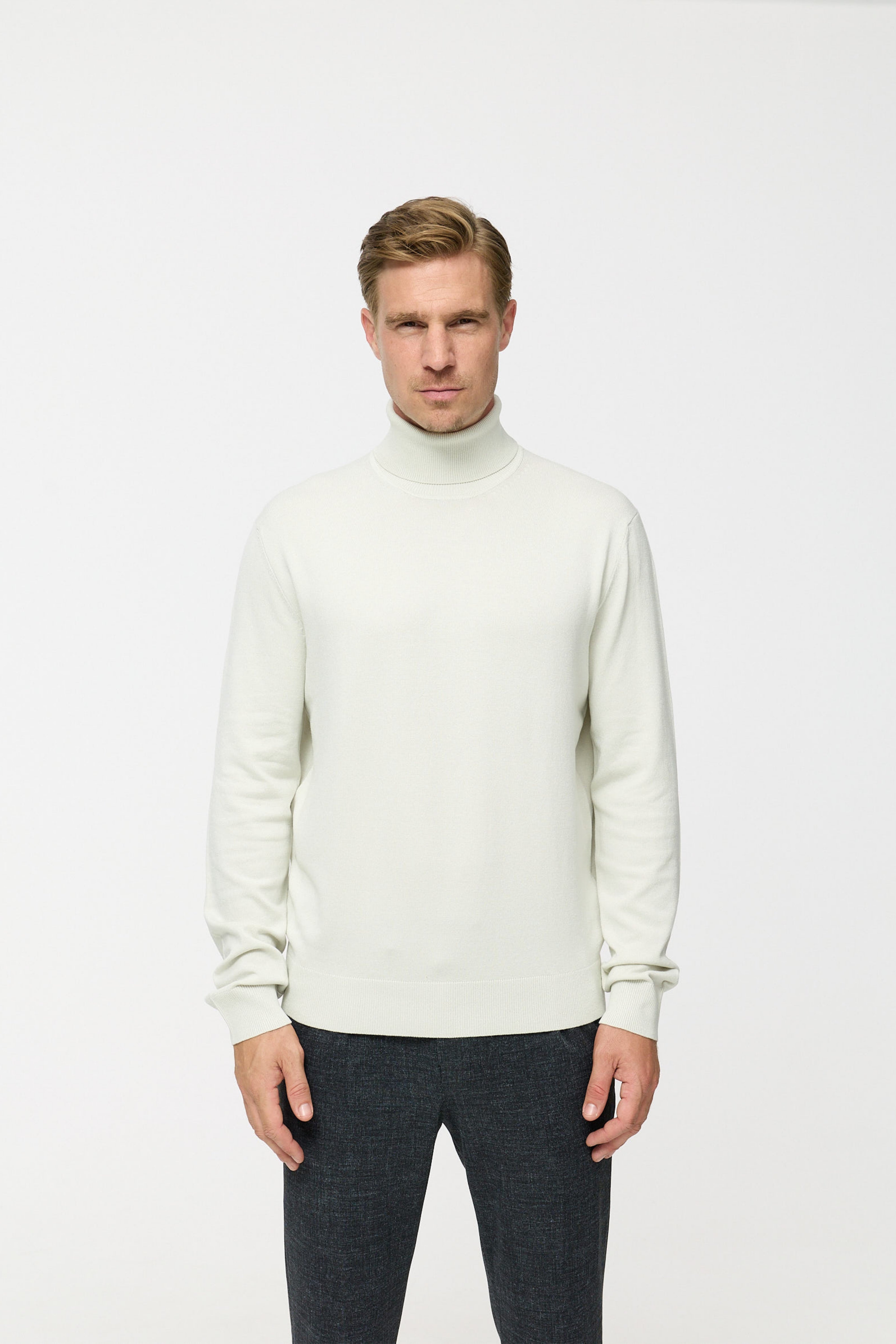 Rollkragen Pullover DiRyan 408-310 Light Grey