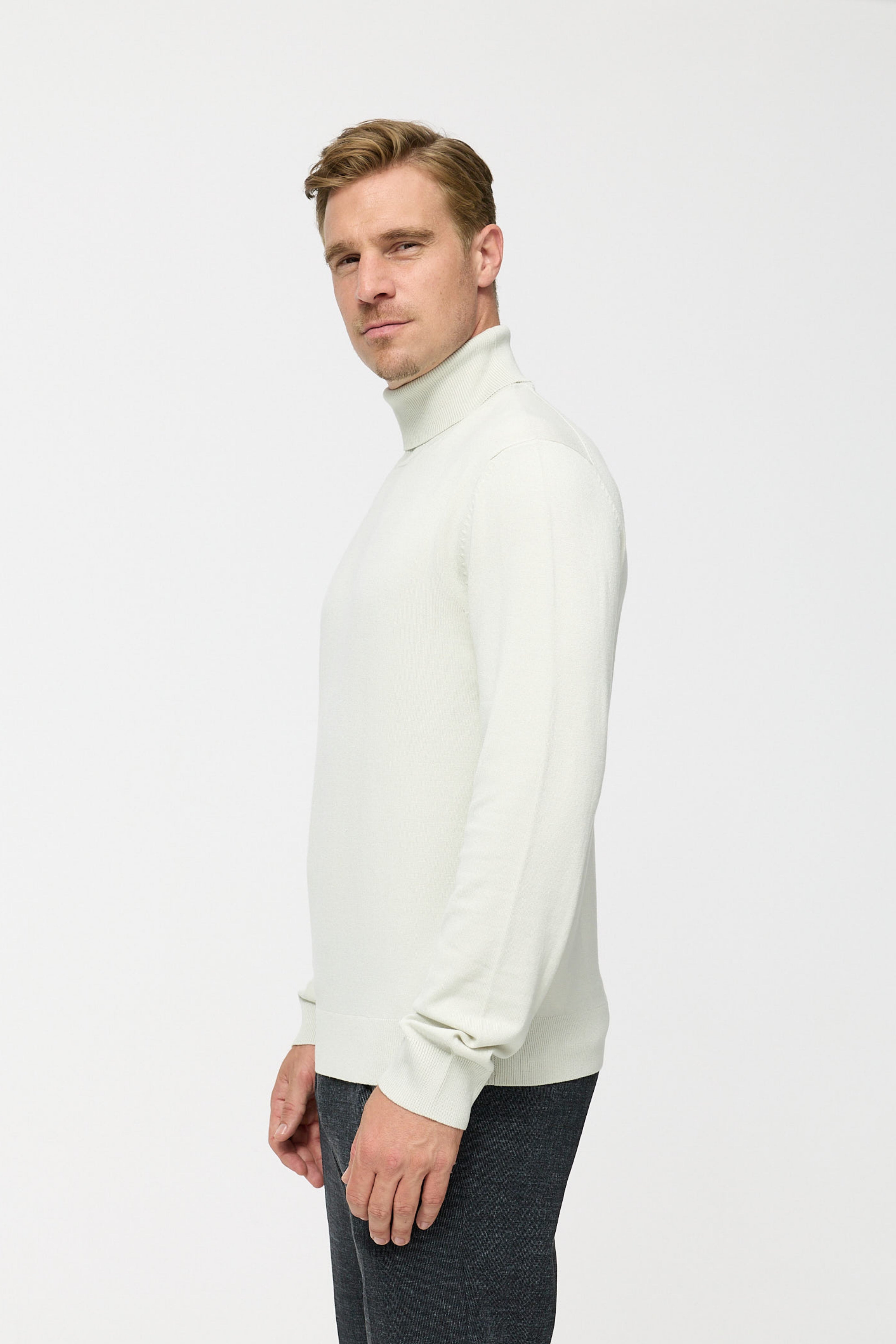 Rollkragen Pullover DiRyan 408-310 Light Grey