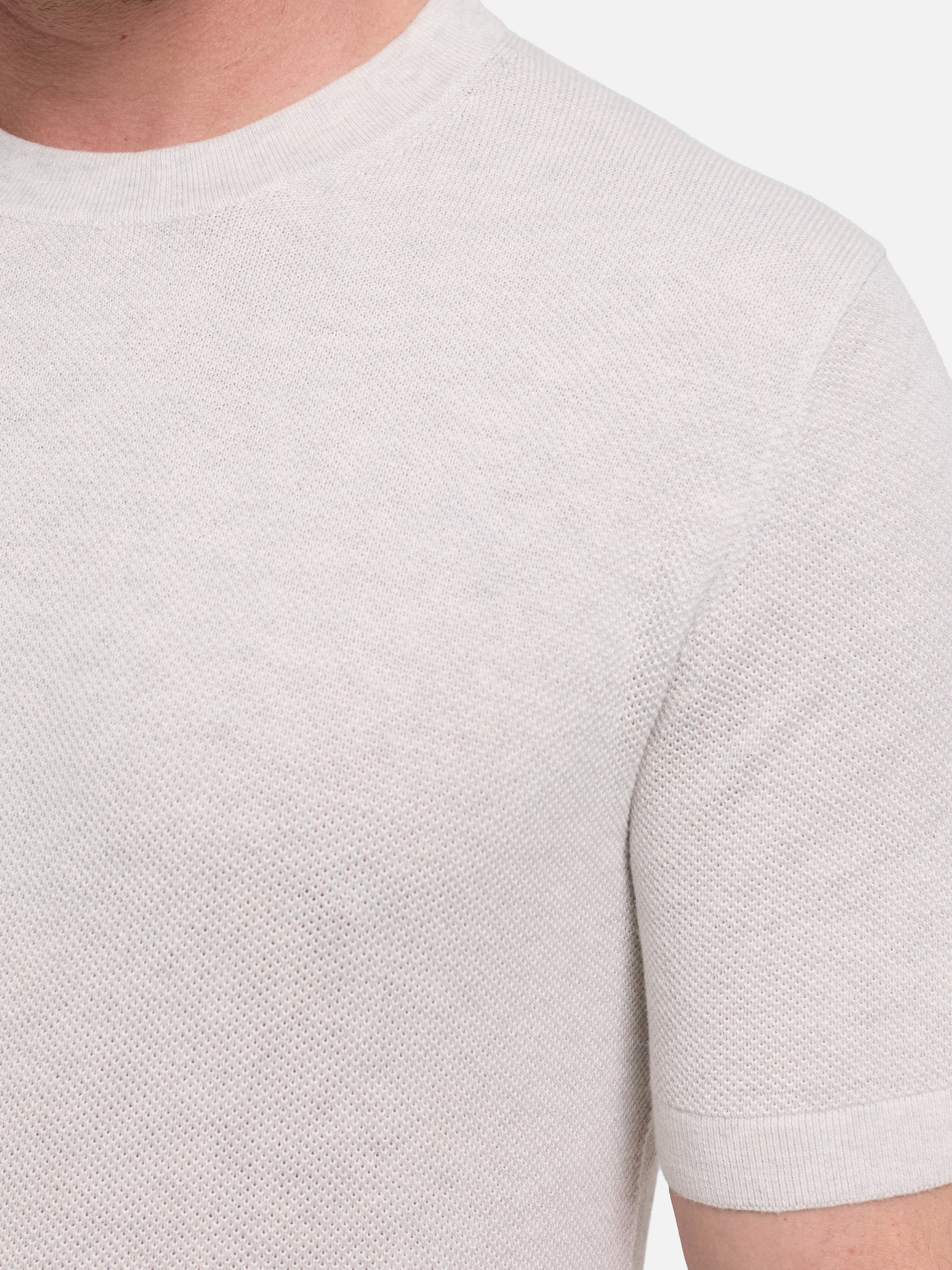Herren T-Shirt DiVanni in Offwhite, Detailansicht