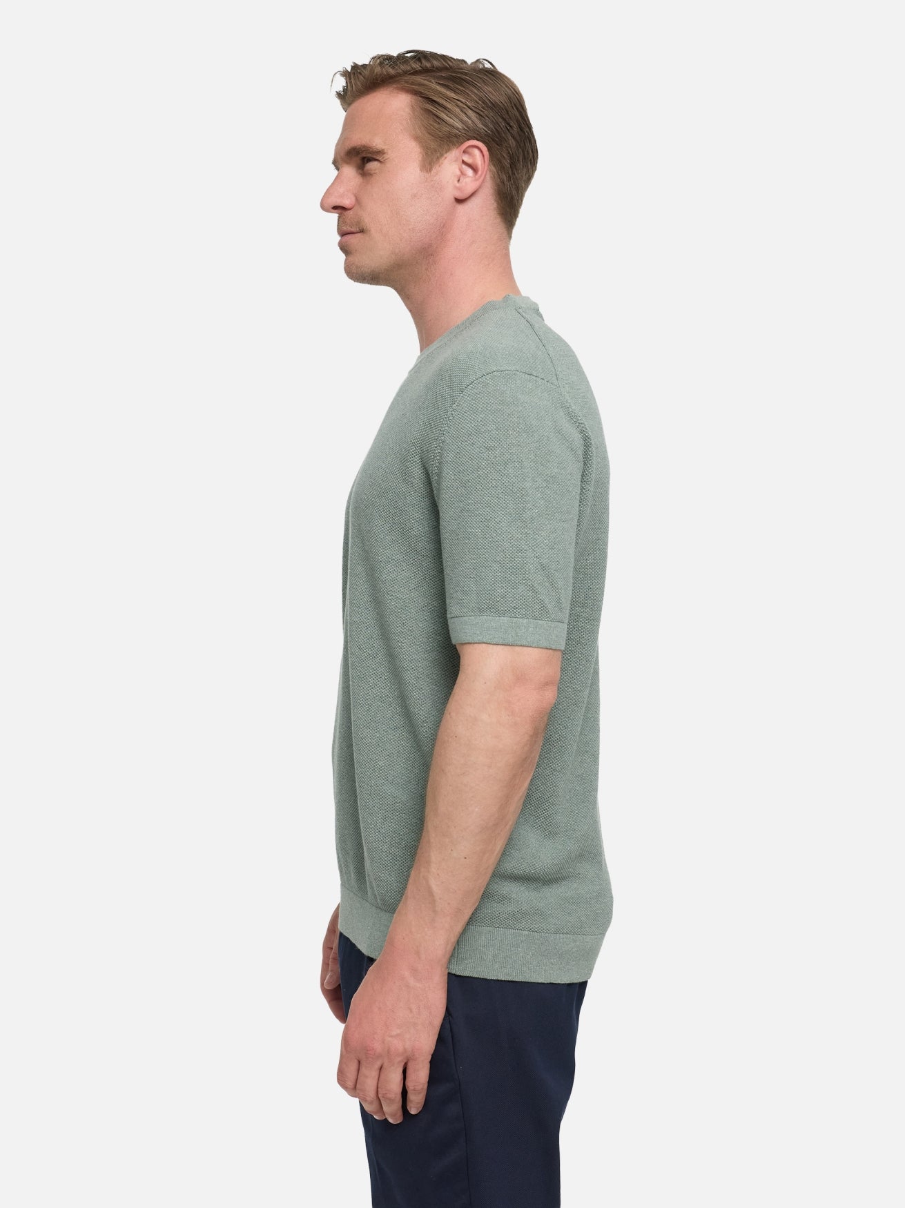 Herren T-Shirt DiVanni in Olive, Seitenansicht