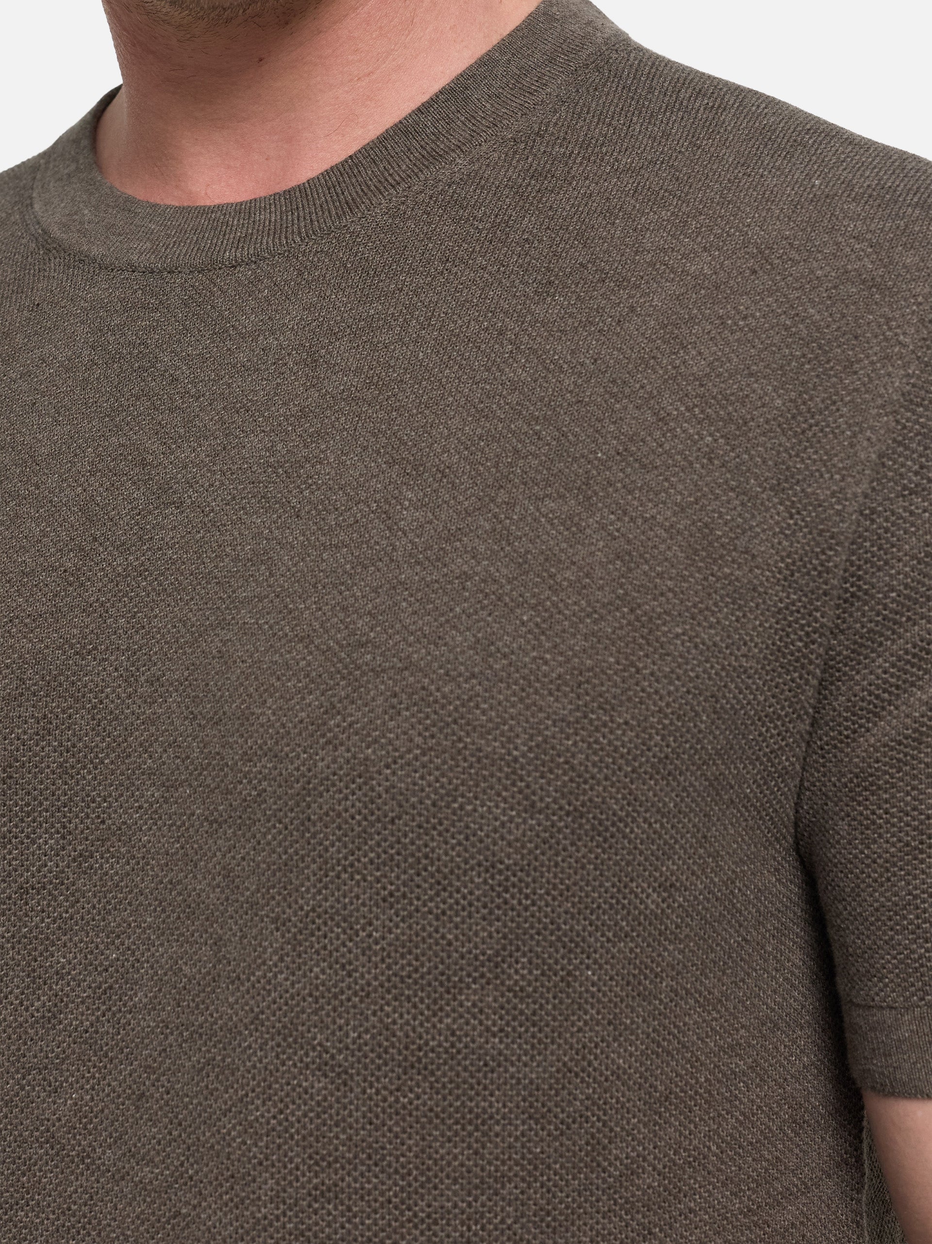 Herren T-Shirt DiVanni in Dk. Brown, Detailansicht