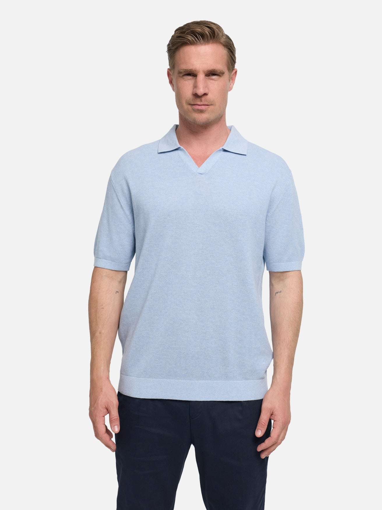 Herren T-Shirt DiVero in Lt. Blue, Vorderansicht