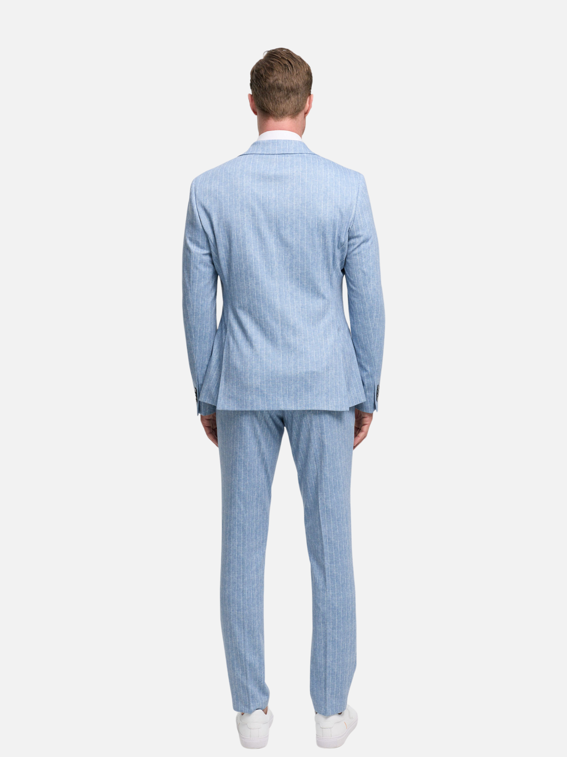 Herren Jersey Anzug in Med. Blue, Rückansicht