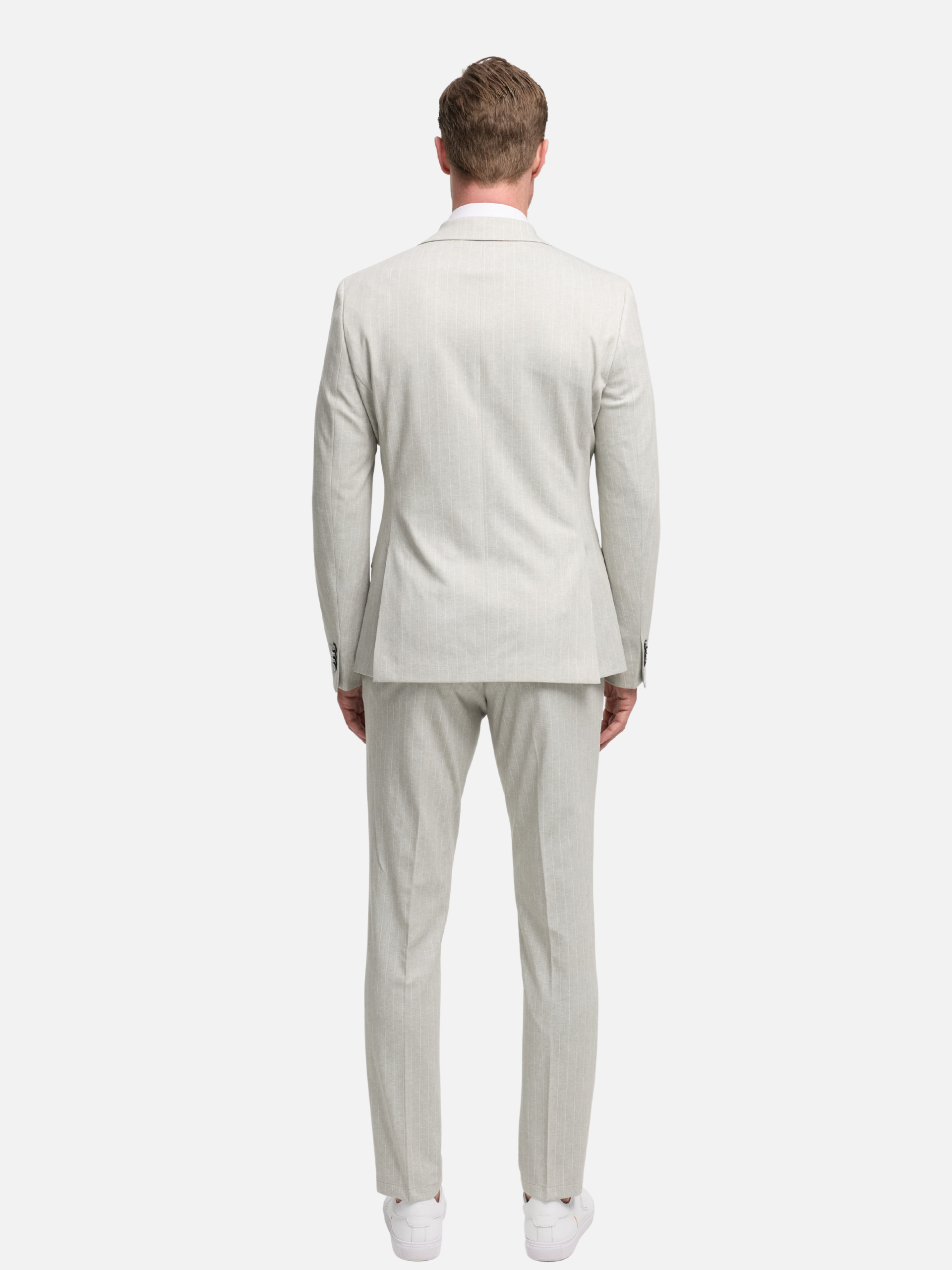 Herren Jersey Anzug in Med. Grey, Rückansicht