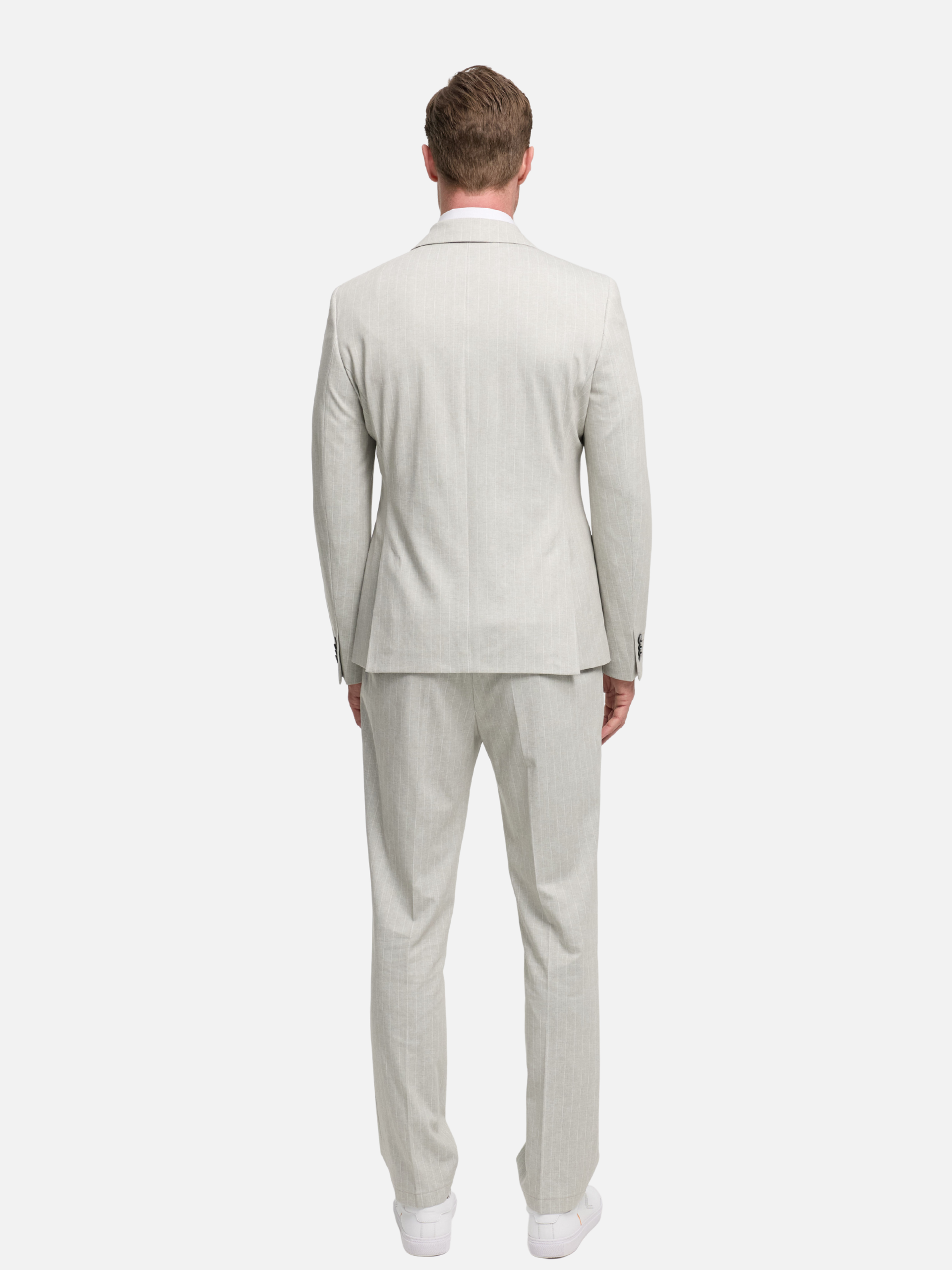 Herren Jersey Anzug in Med. Grey, Rückansicht