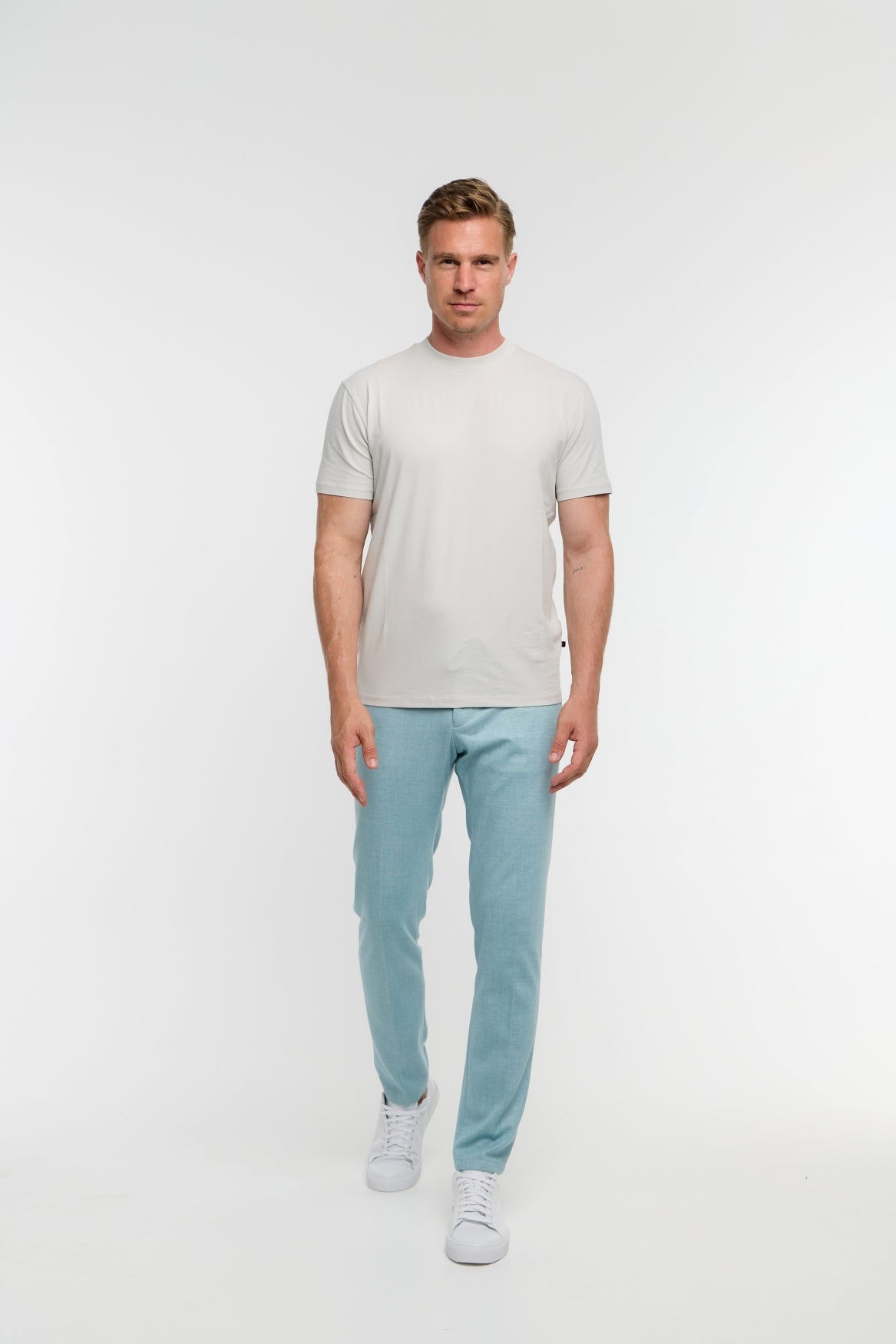 Herren T-Shirt DiFlo in Lt. Grey, Rückansicht