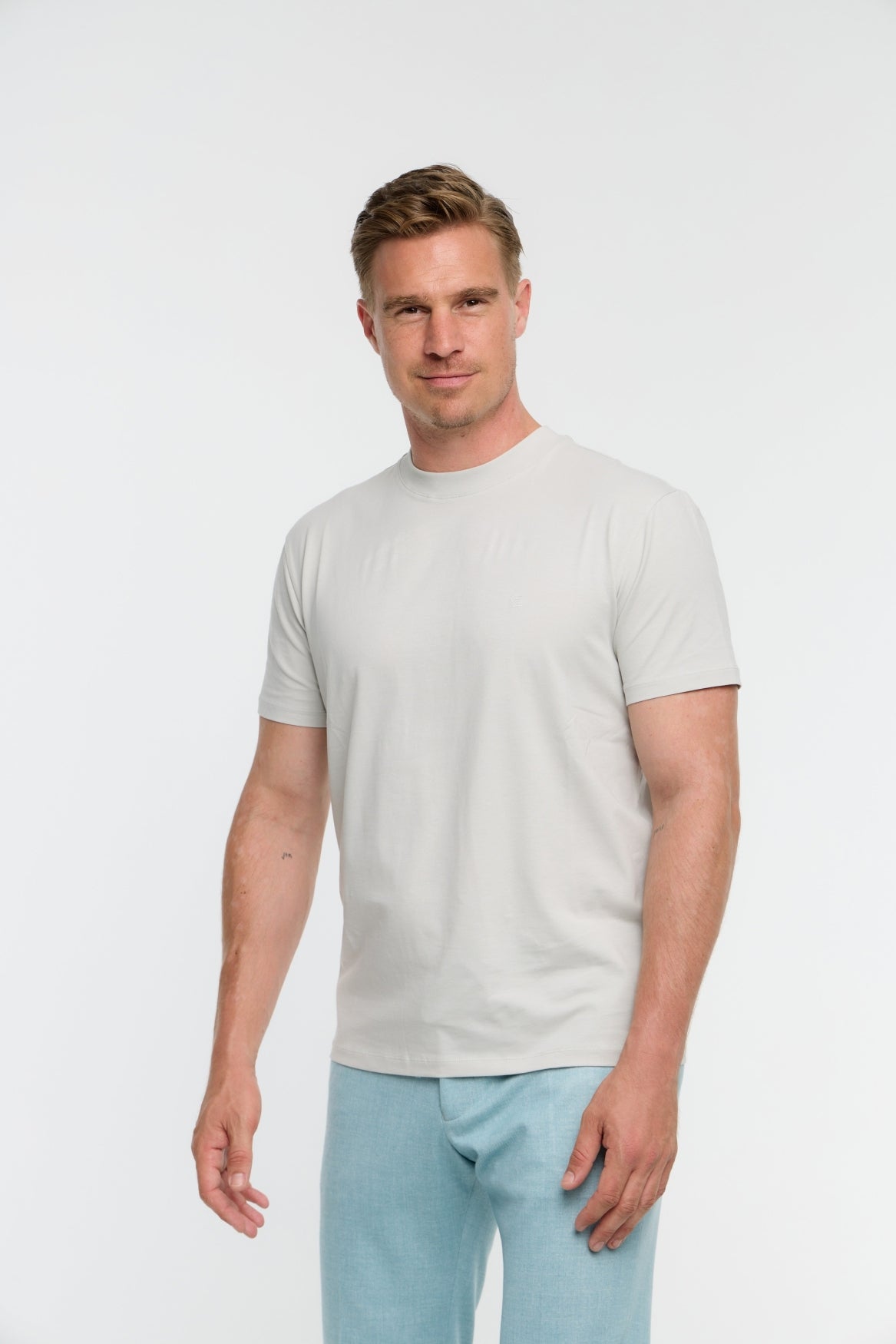 Herren T-Shirt DiFlo in Lt. Grey, Vorderansicht
