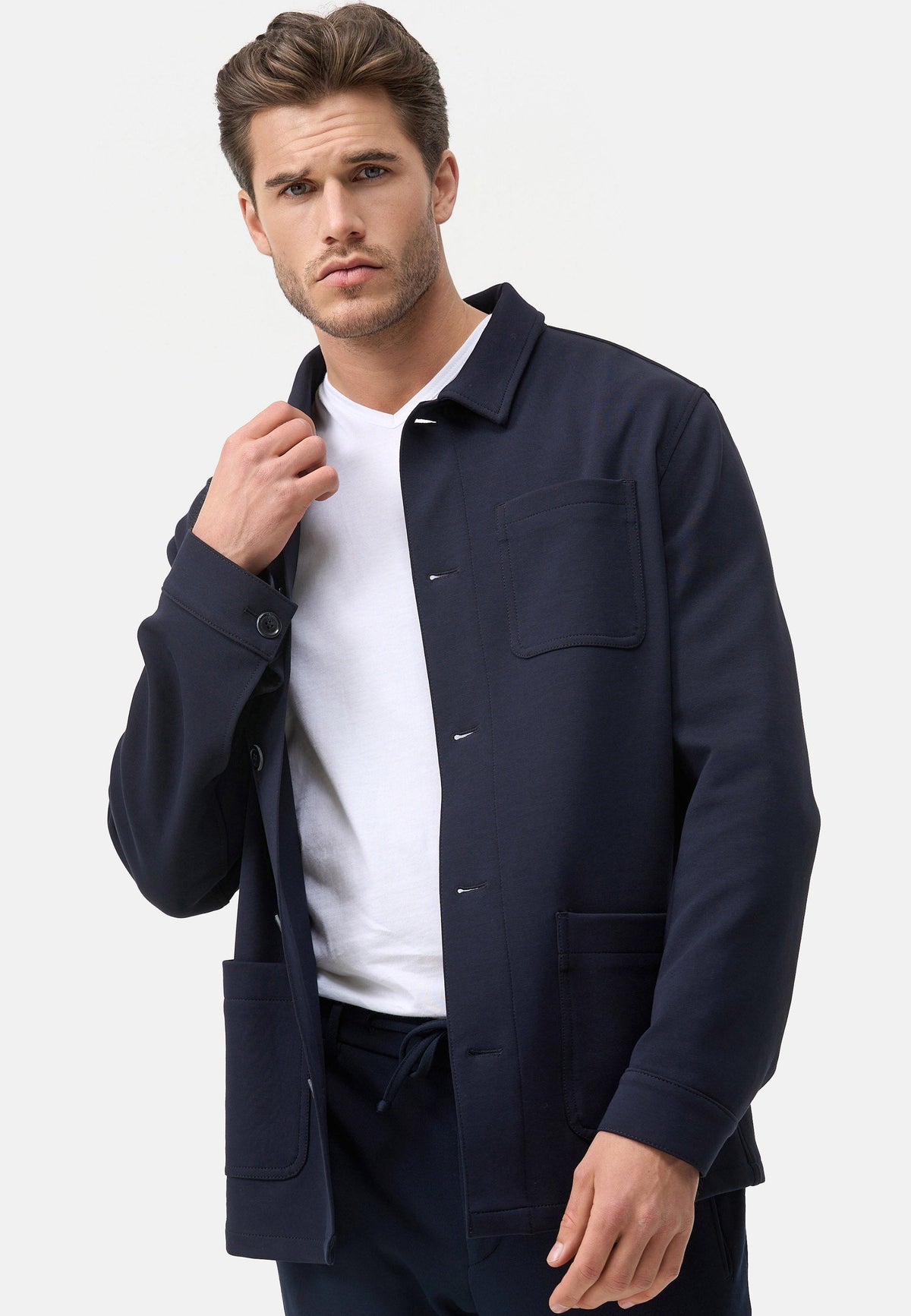 Herren Overshirt DiJohn in Dk. Navy, Vorderansicht