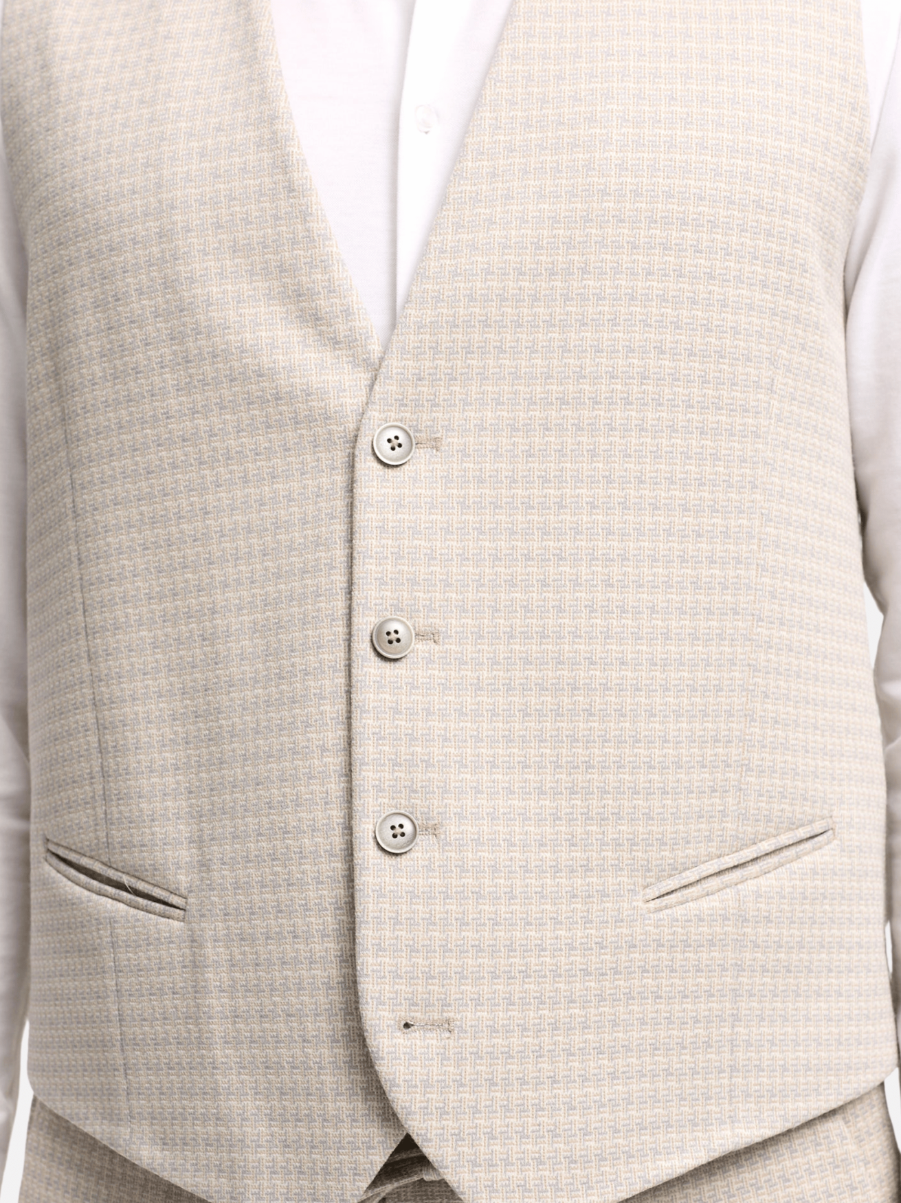 Herren Weste DiWesley in Med. Beige, Detailansicht