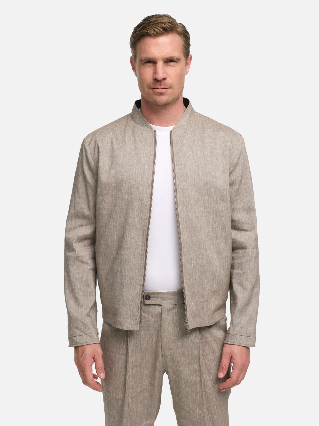 Herren Blouson DiRevaudio in Med. Beige, Vorderansicht