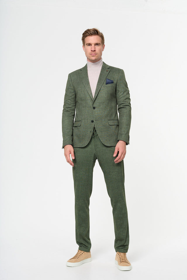 Jersey Anzug Slim Fit | Green
