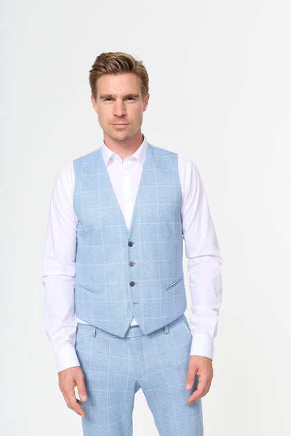 DiWesley Anzugweste Slim Fit | Lt. Blue