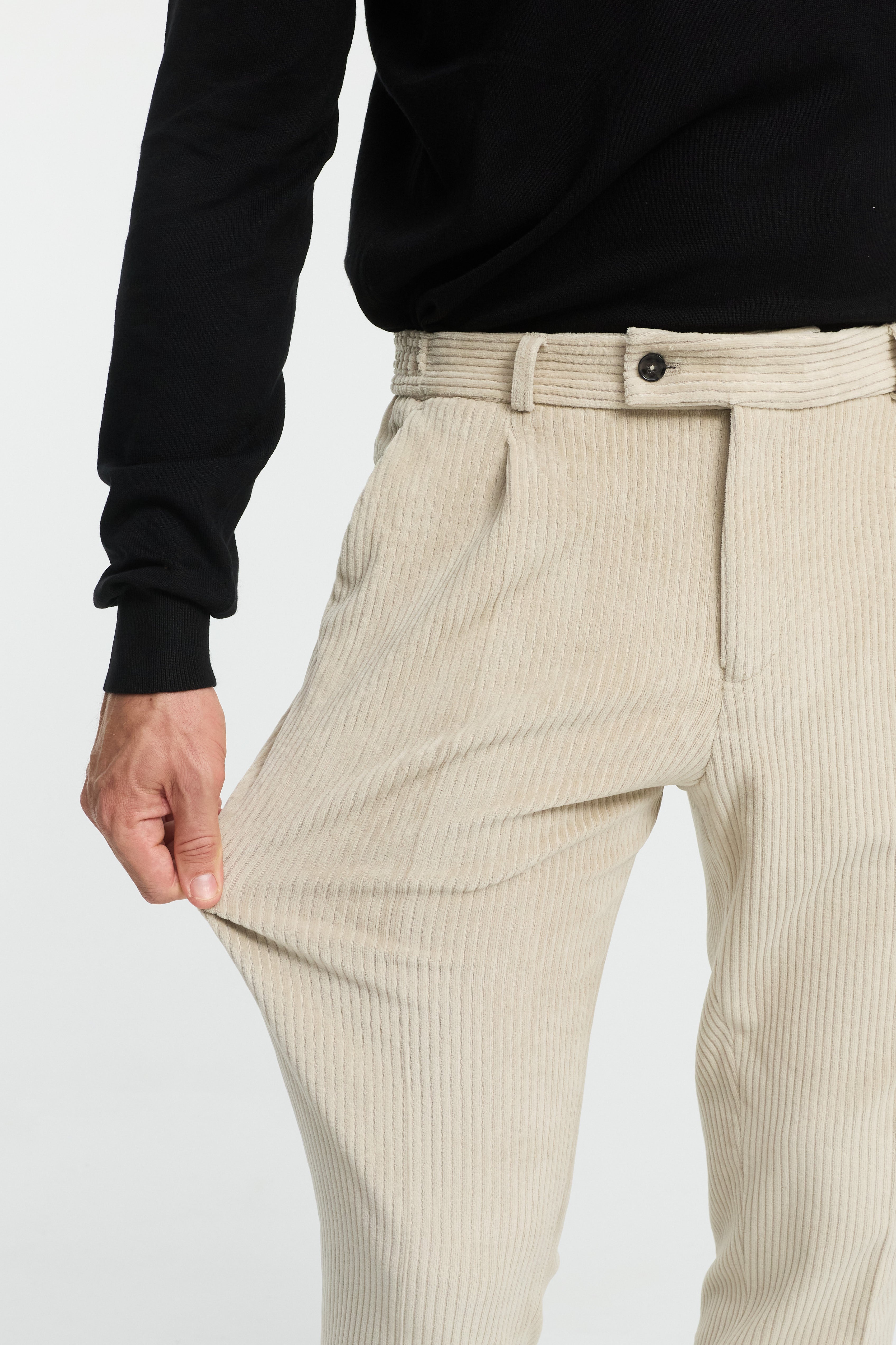 Jersey Cord Anzughose DiCliffer SE 232619-220 Beige