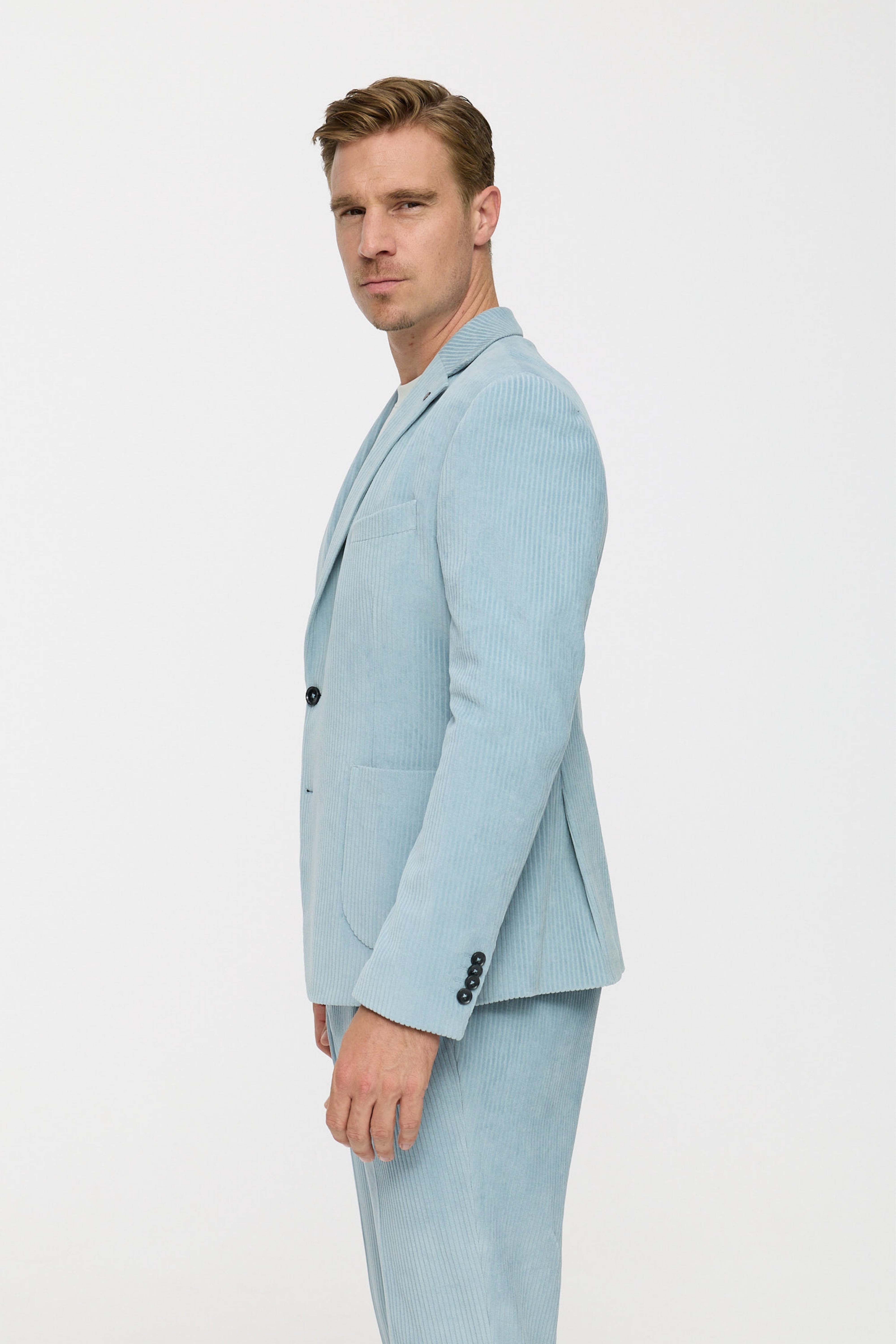 Jersey Cord Sakko DiNick AT 232619-630 Light Blue