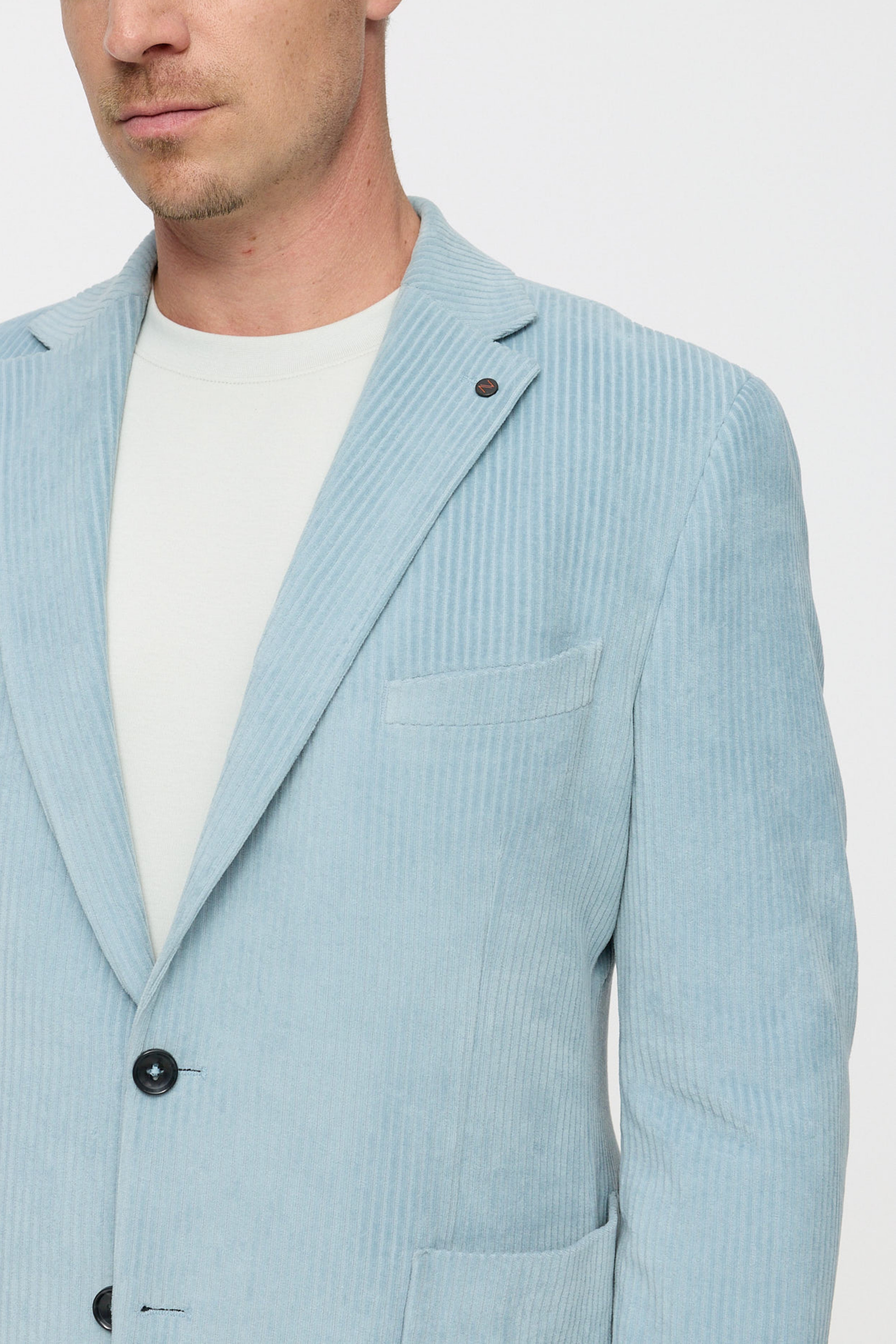 Jersey Cord Sakko DiNick AT 232619-630 Light Blue