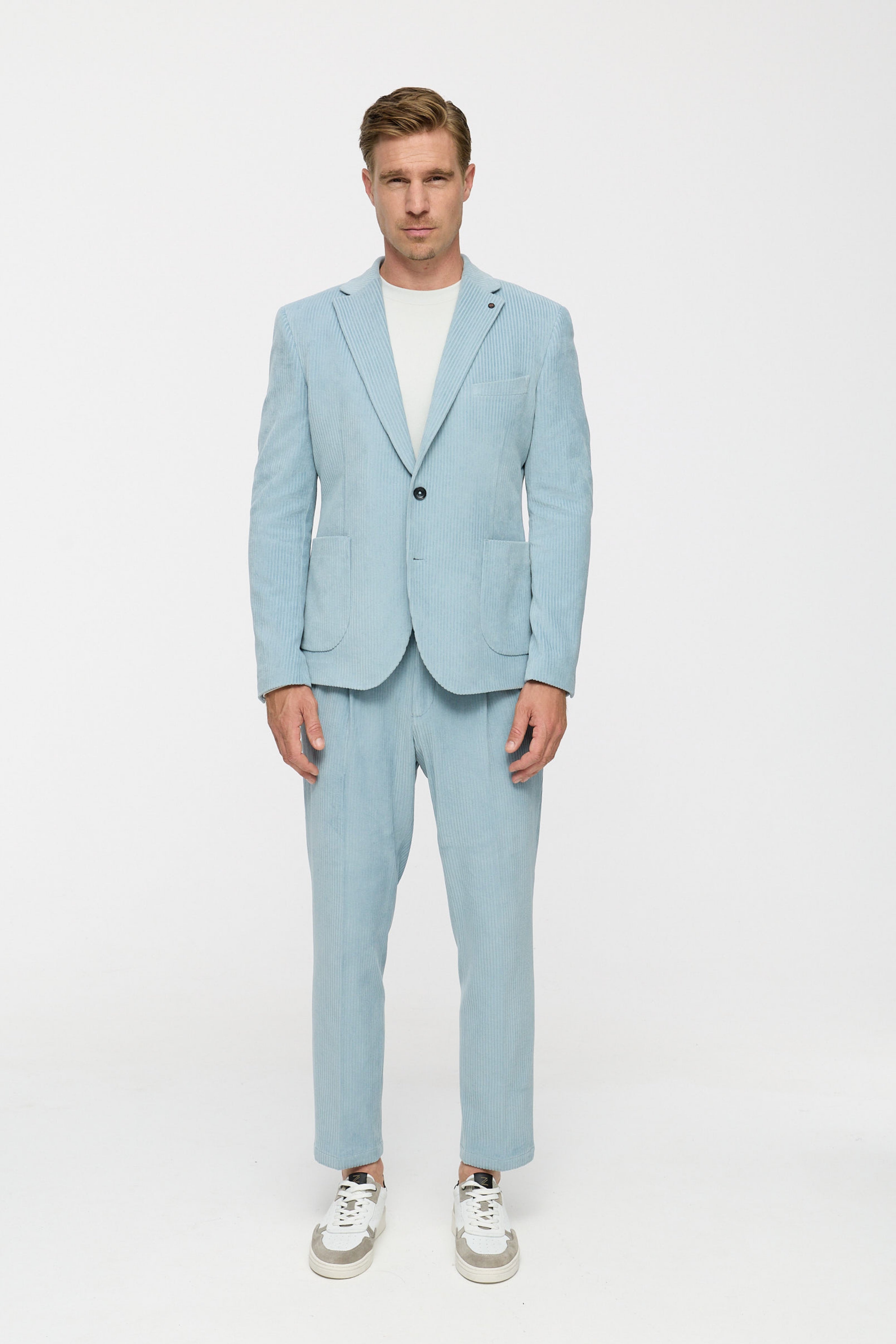 Jersey Cord Sakko DiNick AT 232619-630 Light Blue