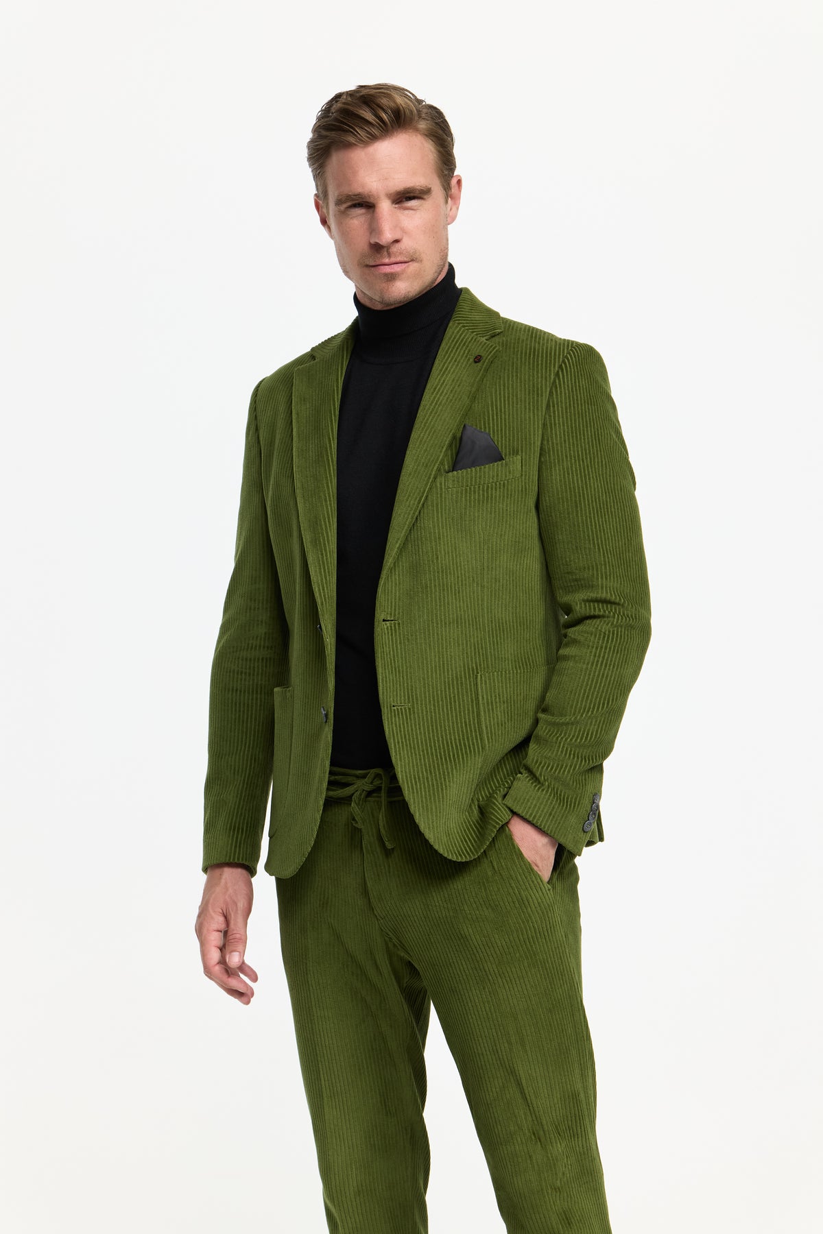 Jersey corduroy jacket DiNick AT 232619-750 Green