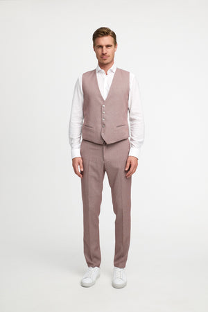 DiWesley Anzugweste Slim Fit | Med. Rose