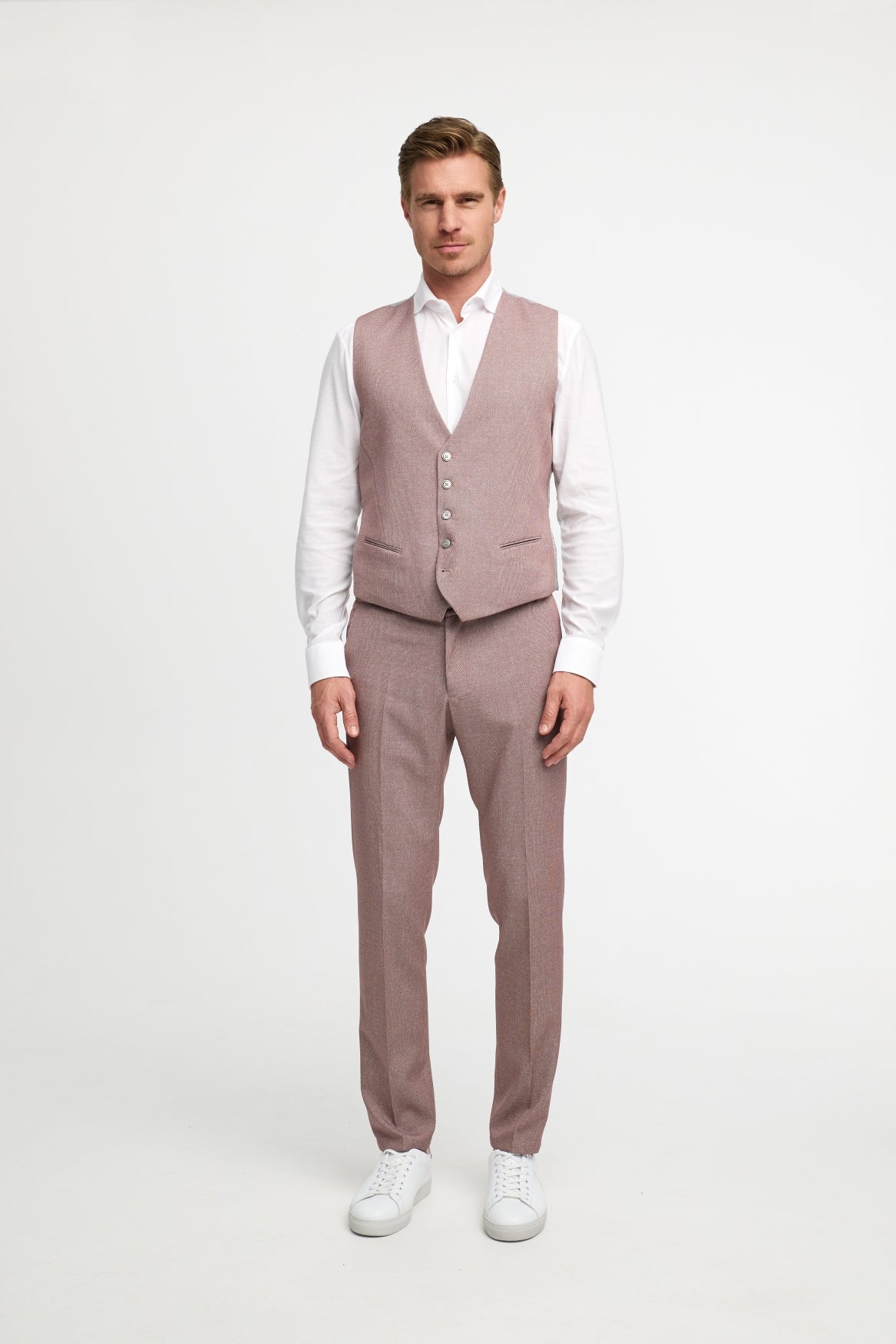 DiWesley Anzugweste Slim Fit | Med. Rose