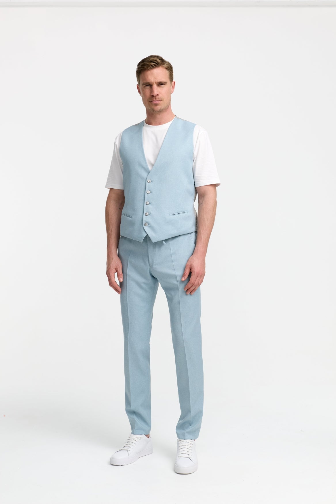 DiWesley Anzugweste Slim Fit | Lt. Blue