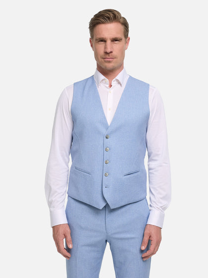 DiWesley Anzugweste Slim Fit | Med. Blue