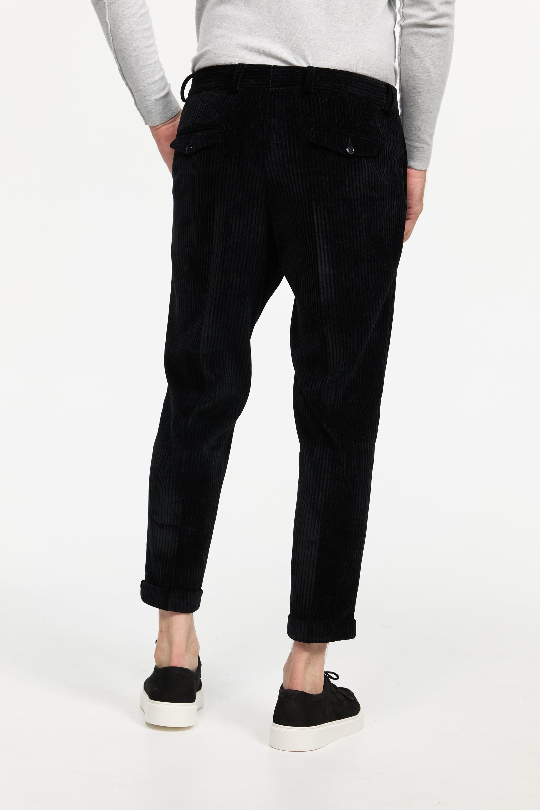 Jersey corduroy trousers DiCliff 242501-900 Black