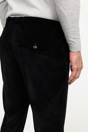 Jersey corduroy trousers DiCliff 242501-900 Black