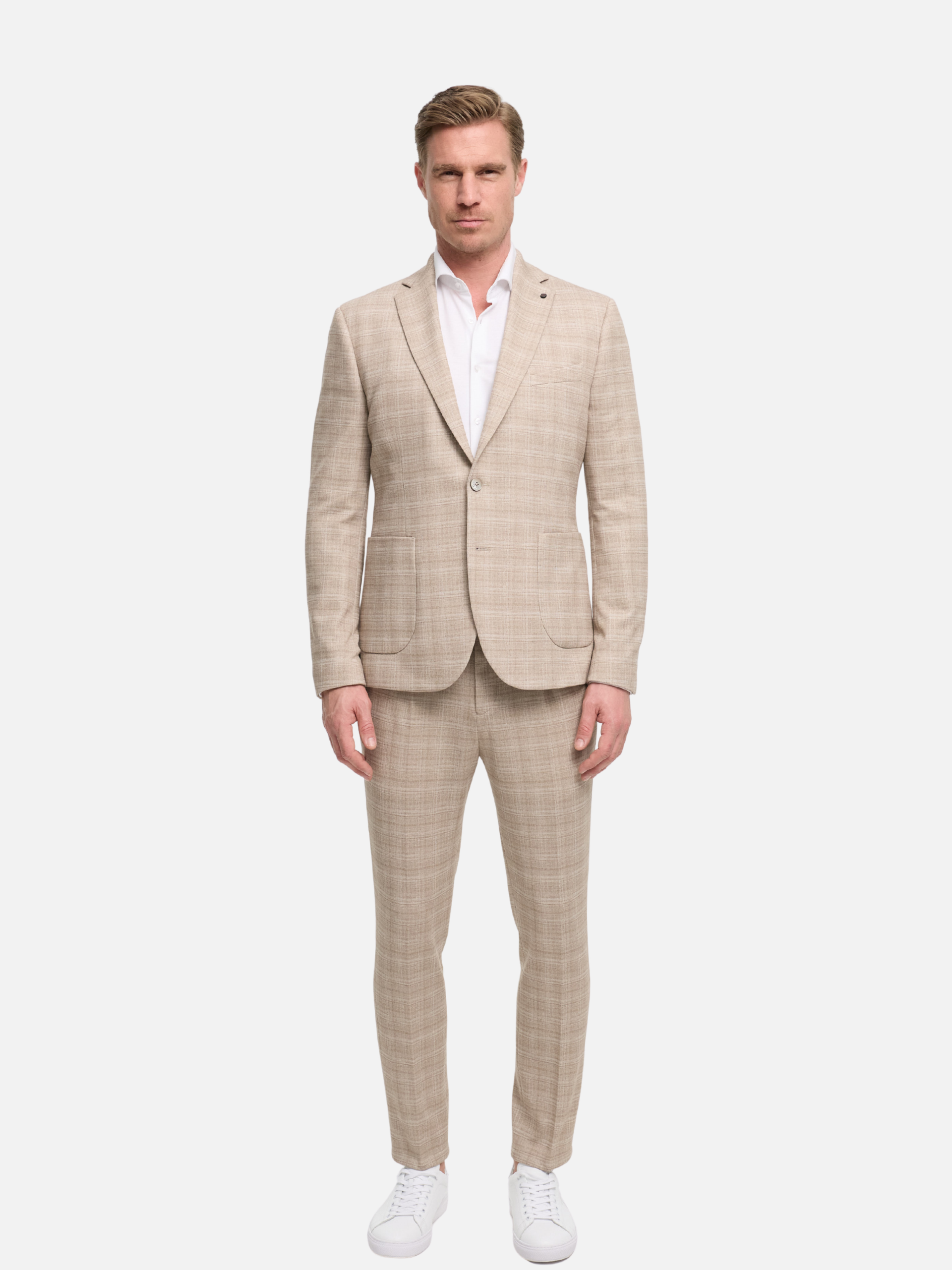Herren Anzug in Dk. Beige, Seitenansicht