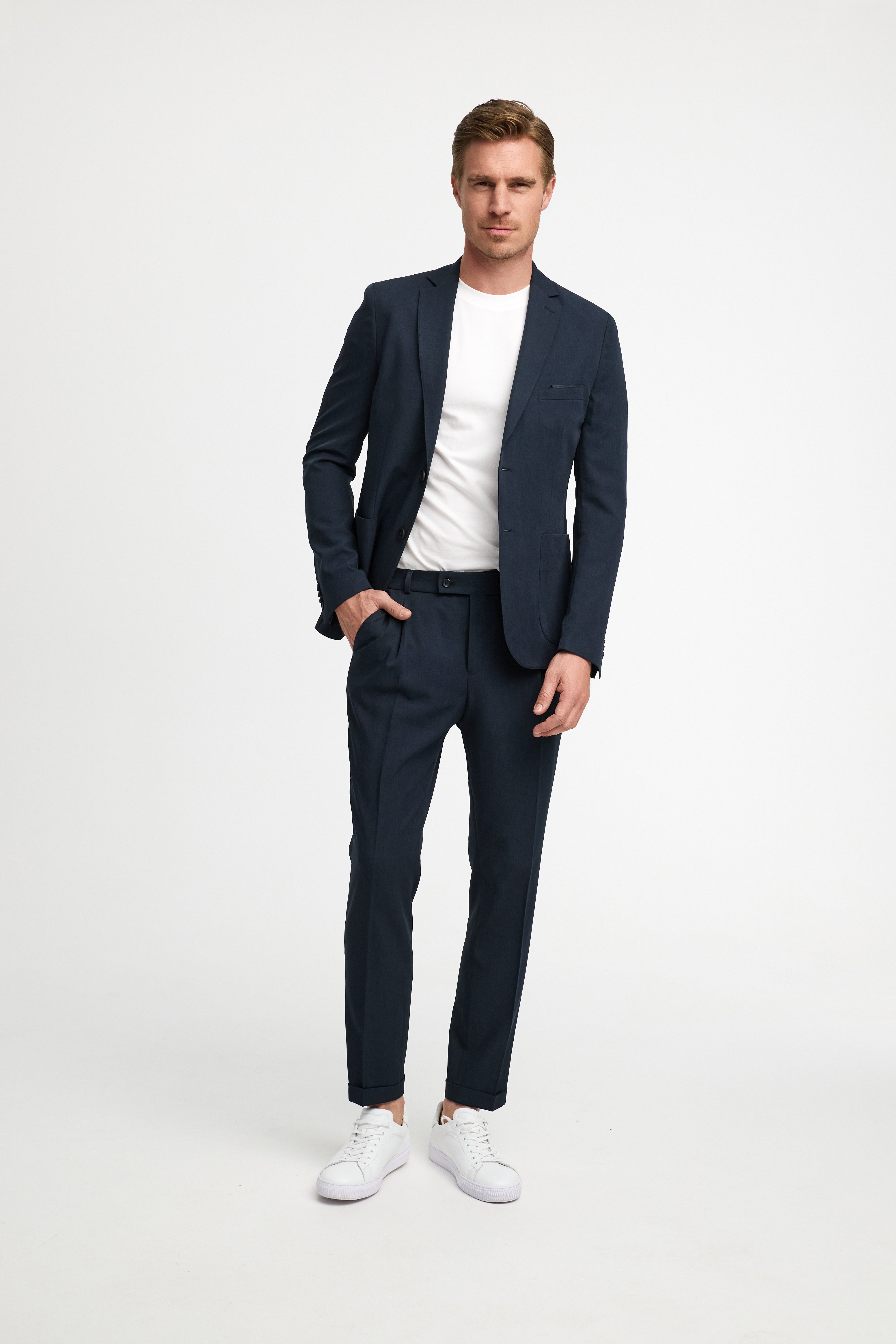 Gewebter Anzug 251007-690 Navy