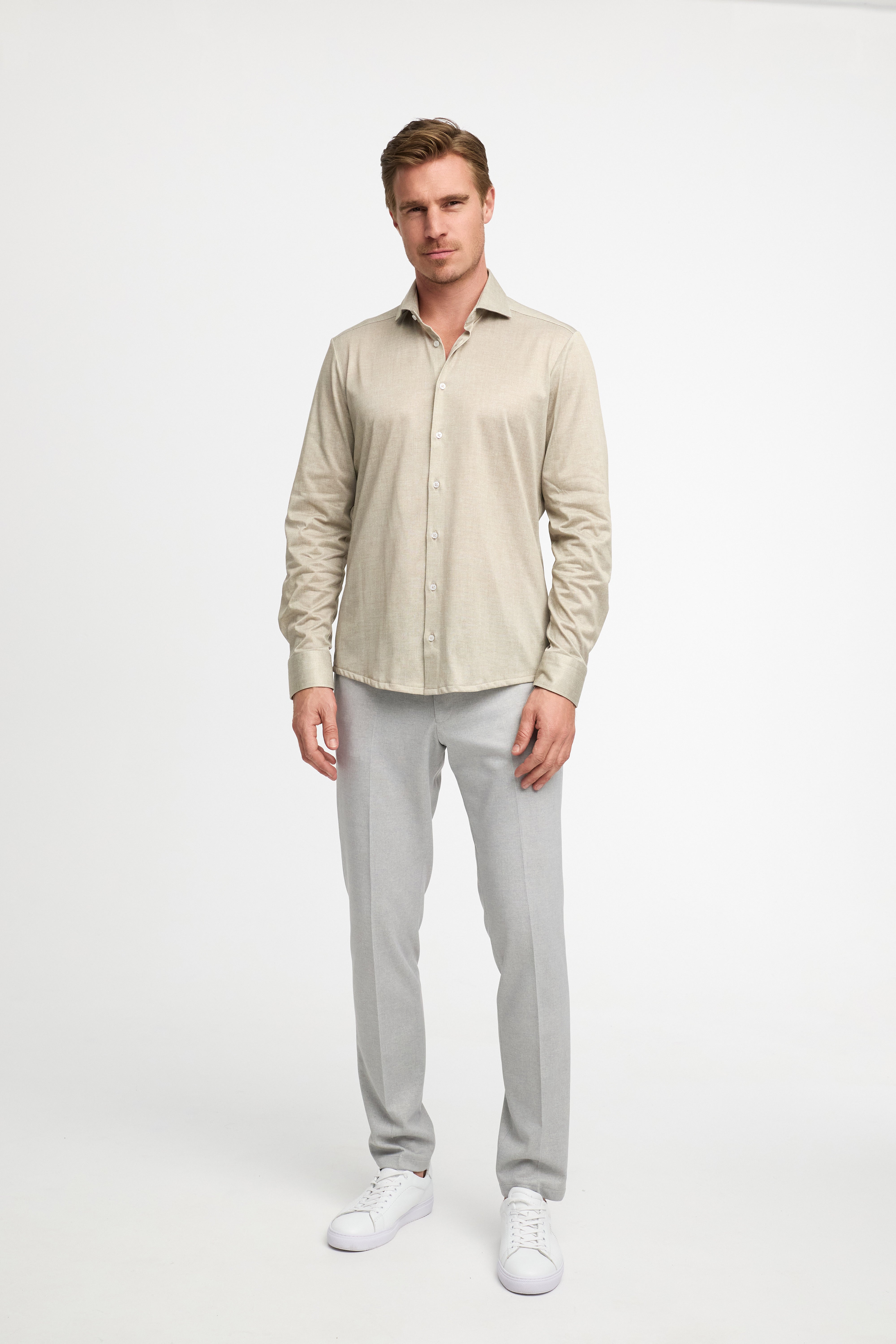 Slim Fit Hemd DiHans 251679-220 Beige – mit Hydrocool Technologie